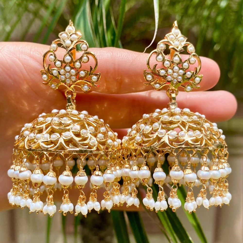 statement earrings made on silver with gold plating