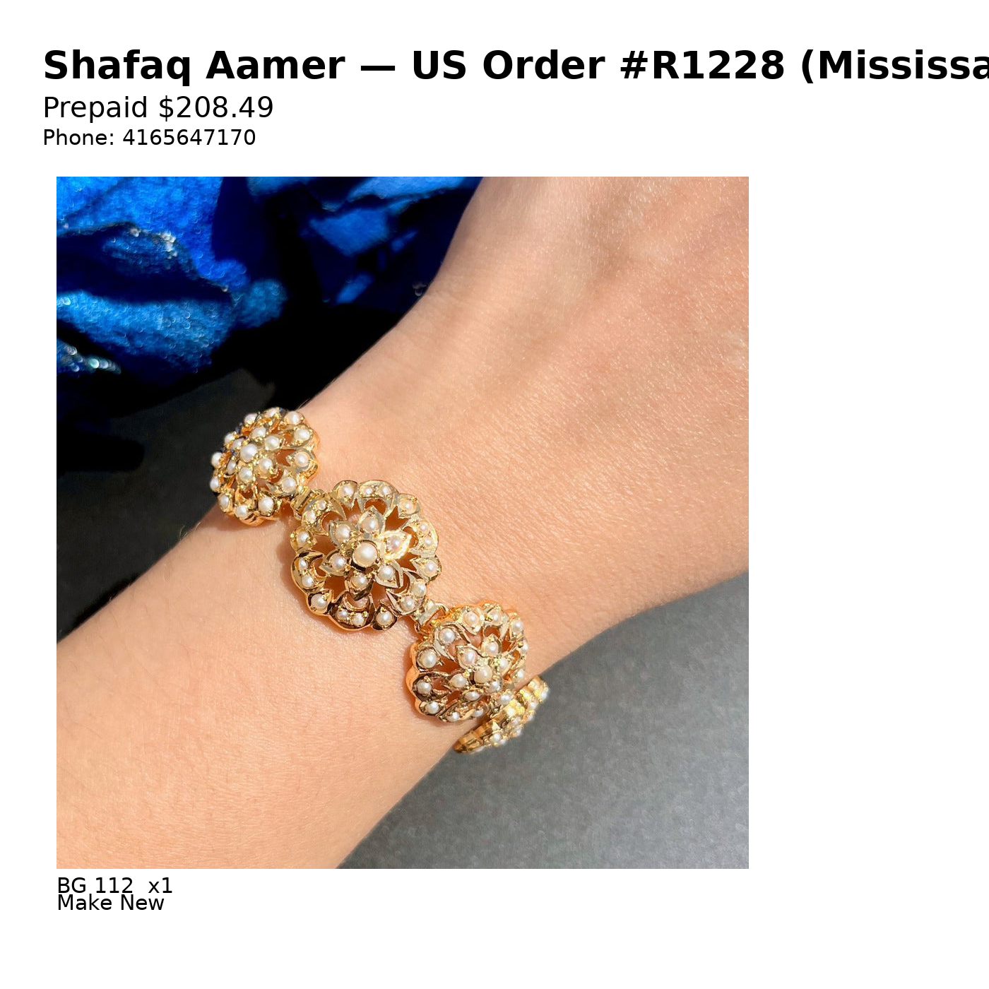 US Order #R1228