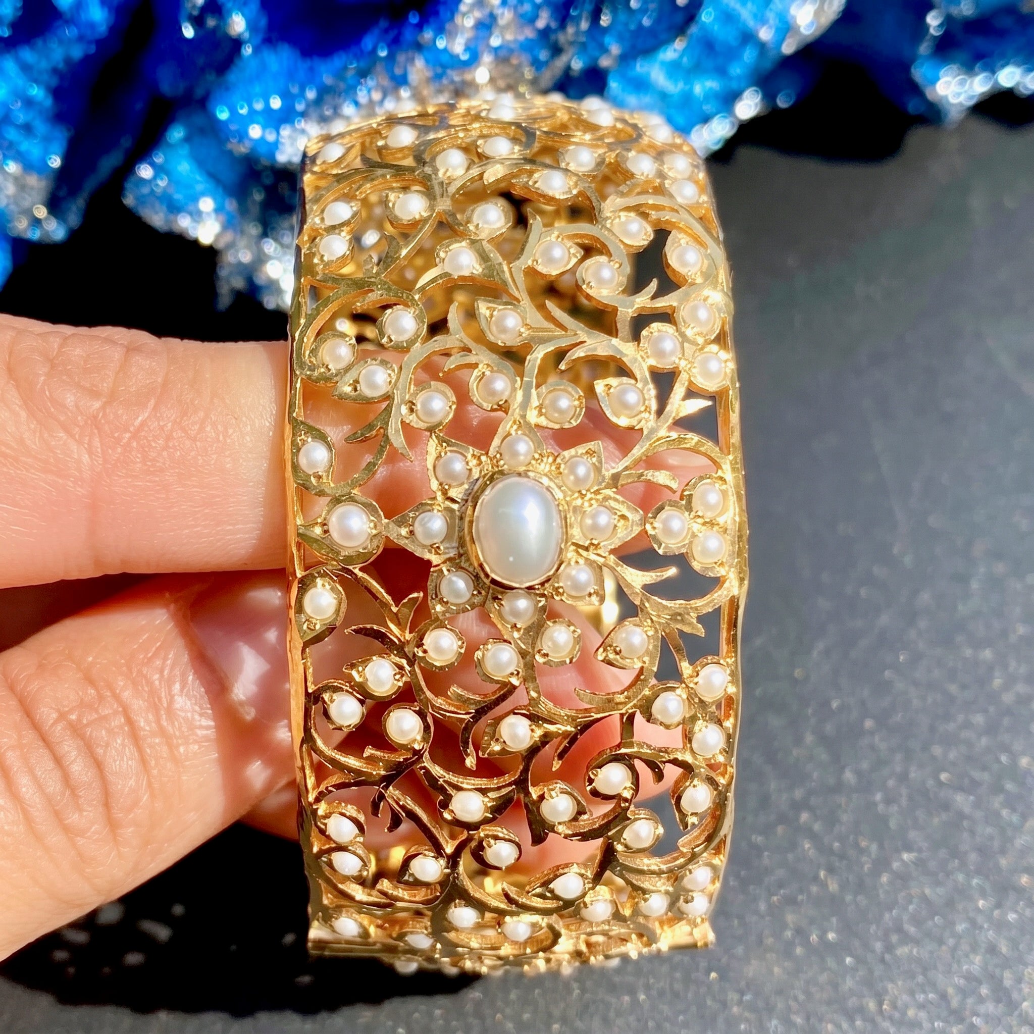 real pearl bangles sterling silver
