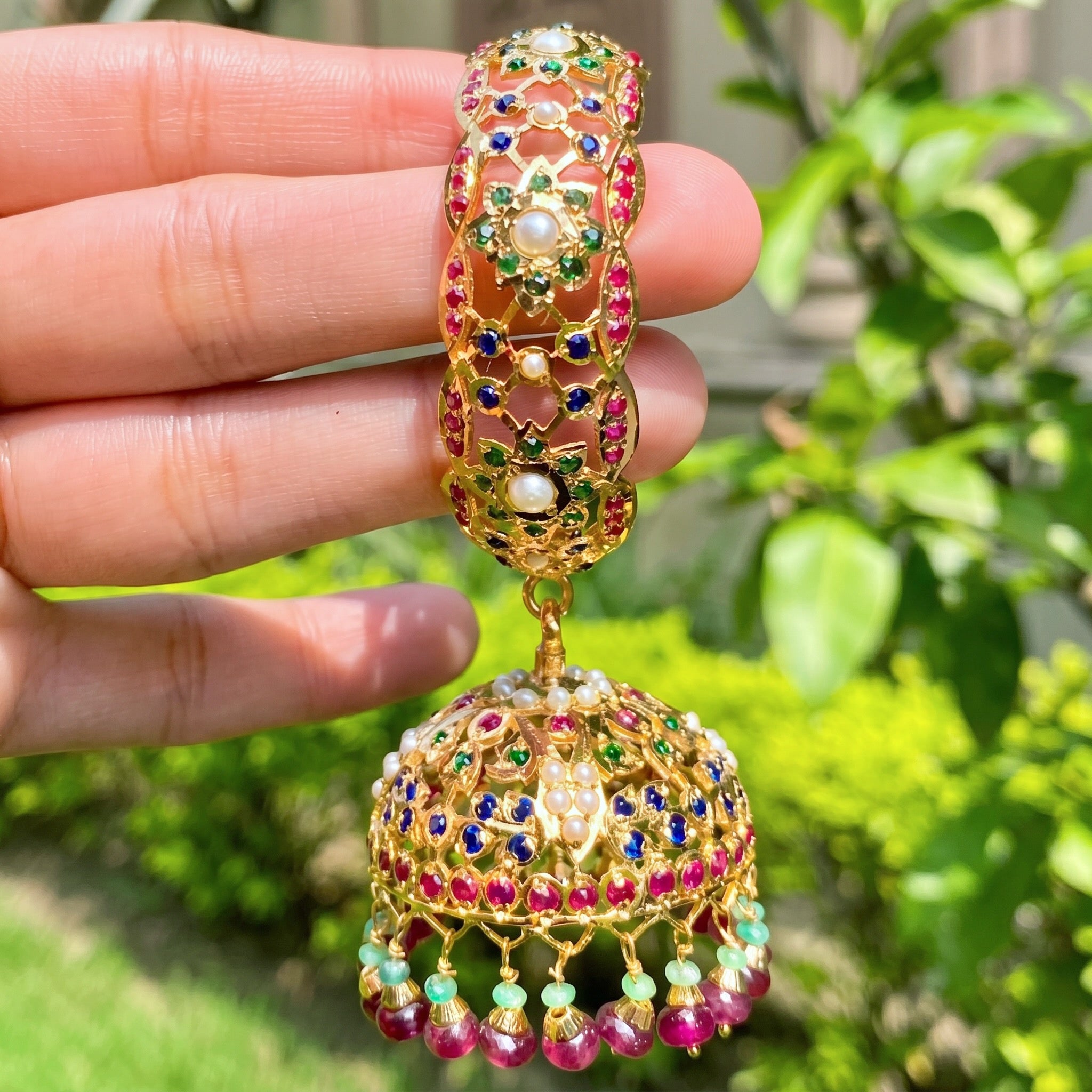 dandi jhumki gold plated