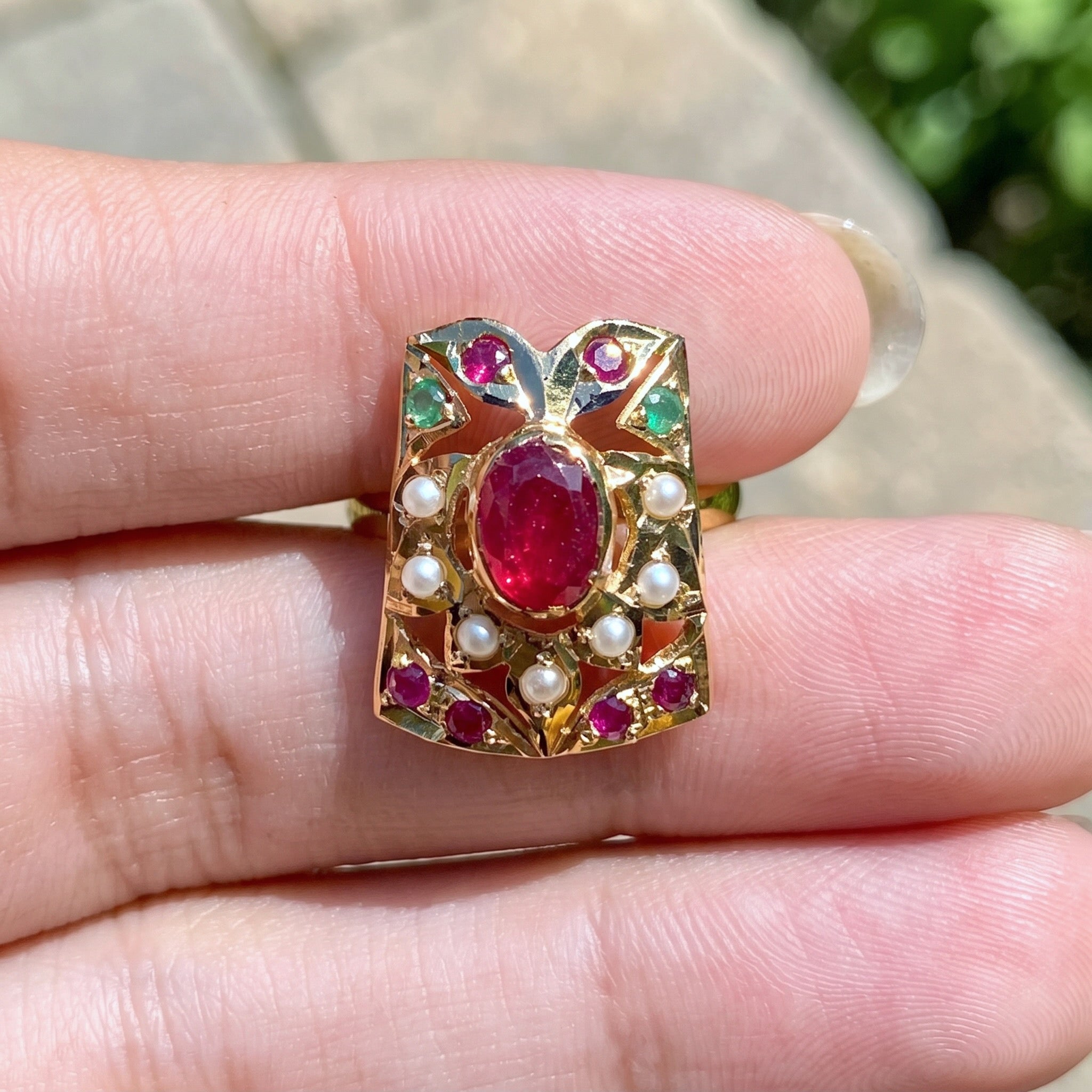 ruby ring in 22k gold