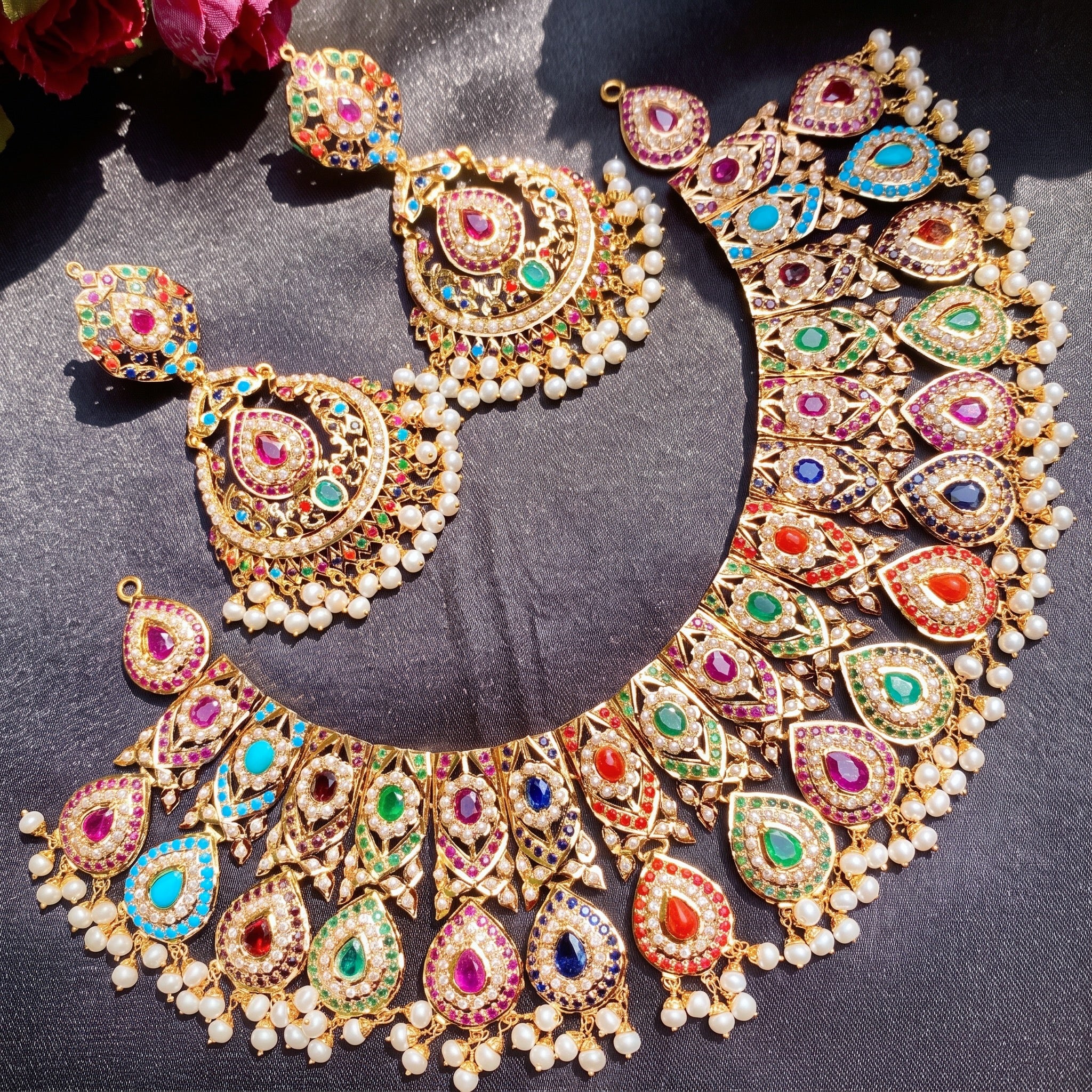 gold necklace set with price under 4 lacs