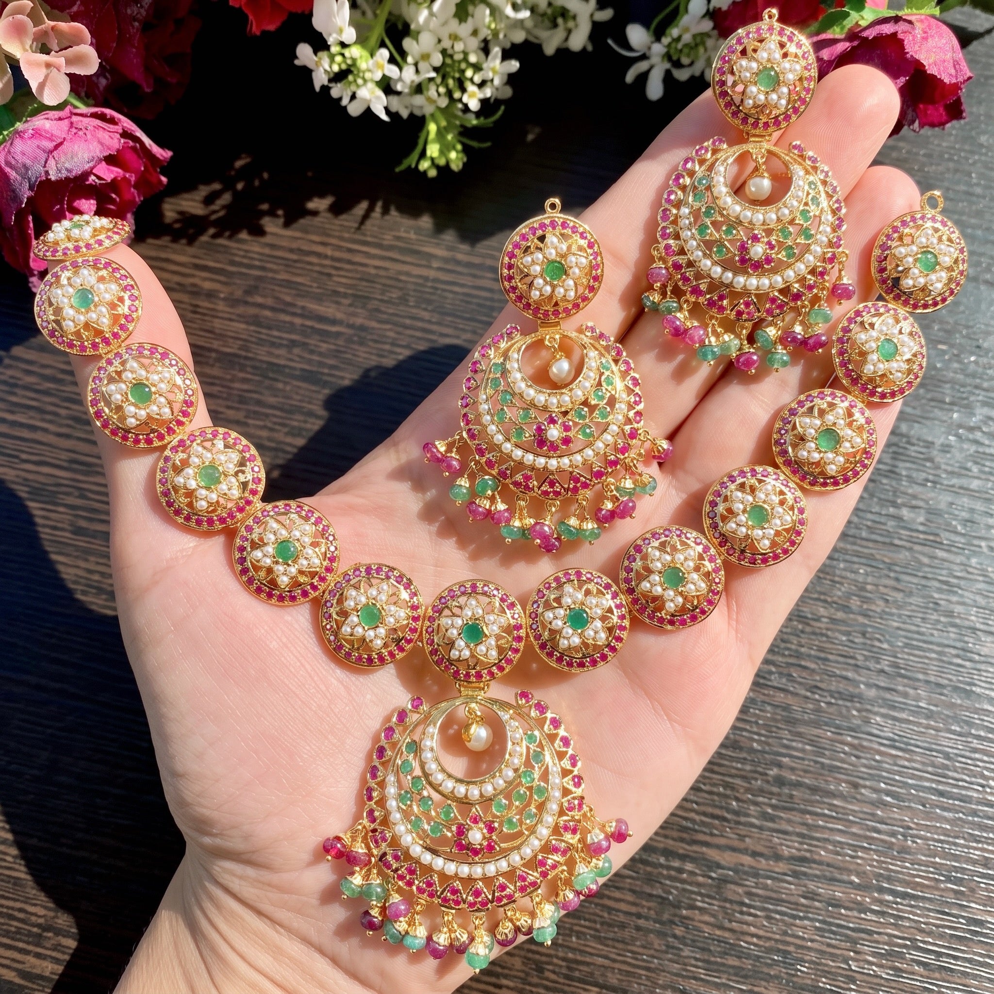multicolour necklace set tanishq
