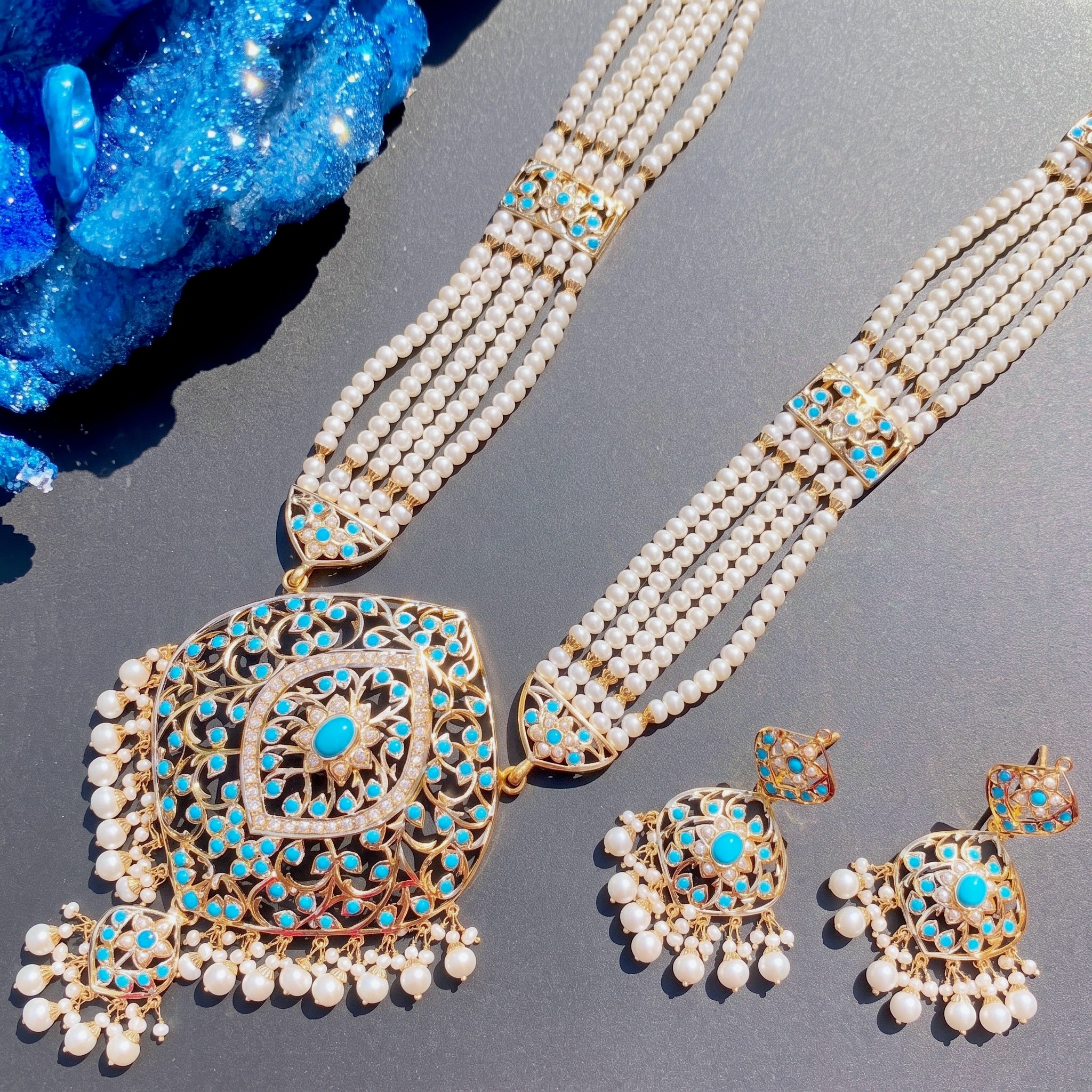 pearl feroza rani haar set