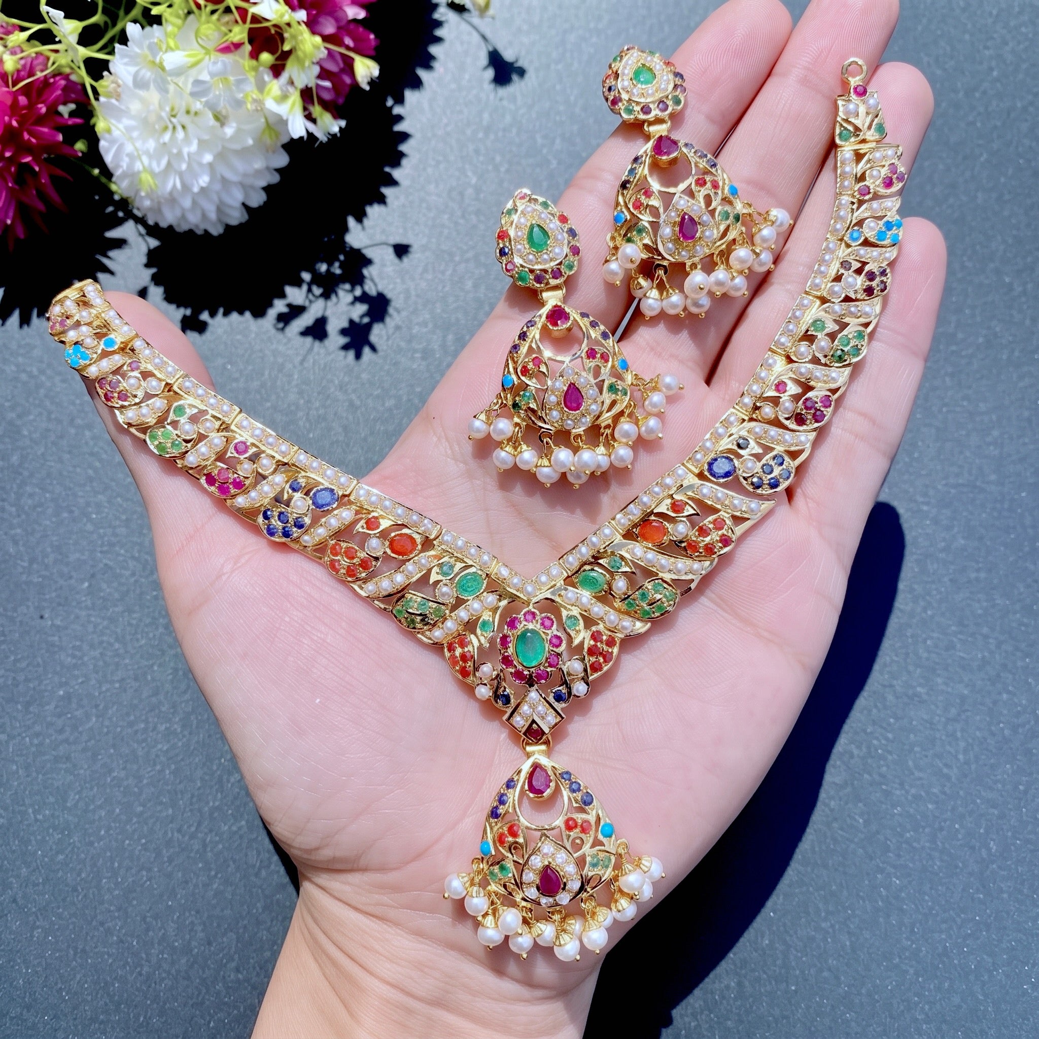 nauratan necklace malabar