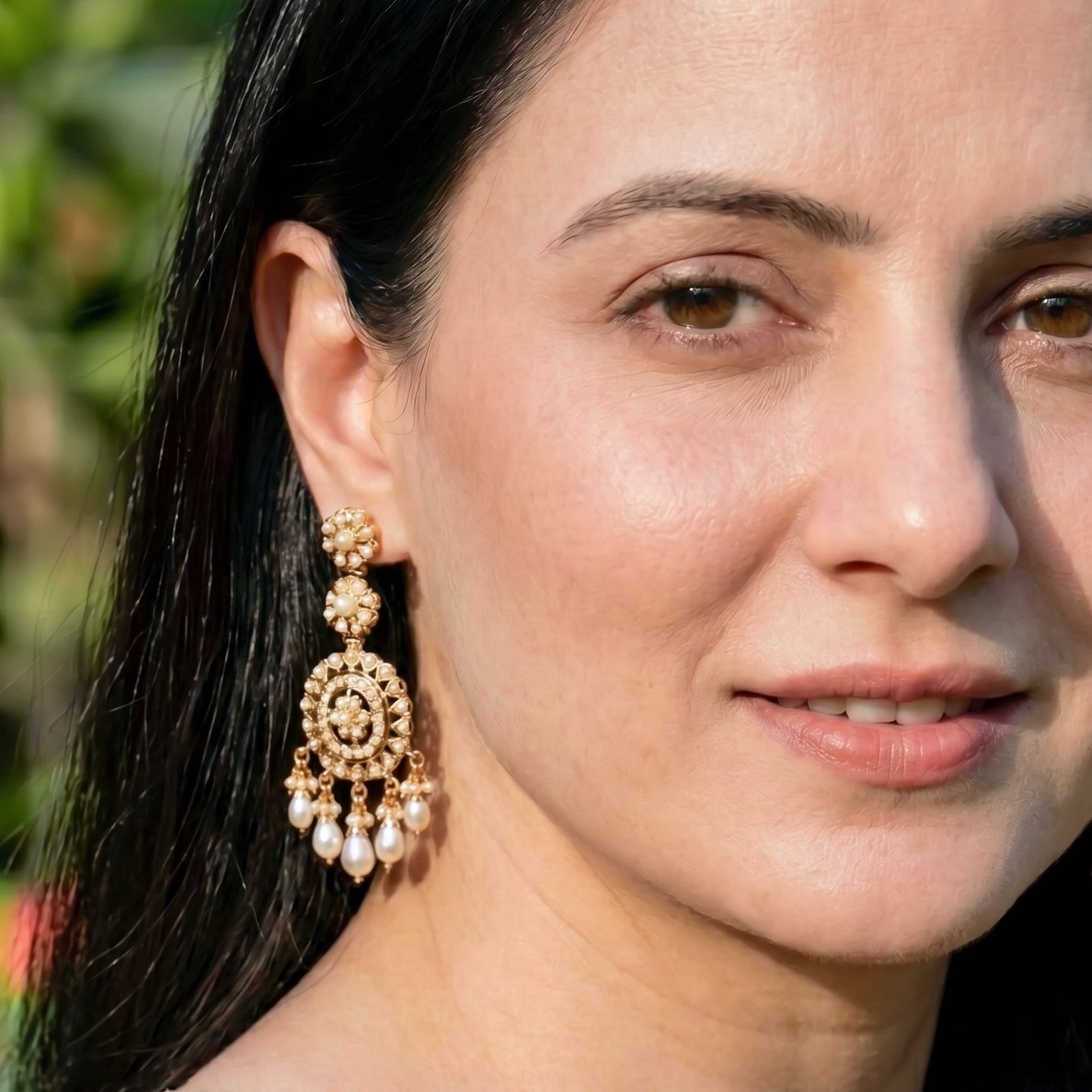 Cute Pearl Earrings For Women | Gold Plated on Sterling Silver ER 697