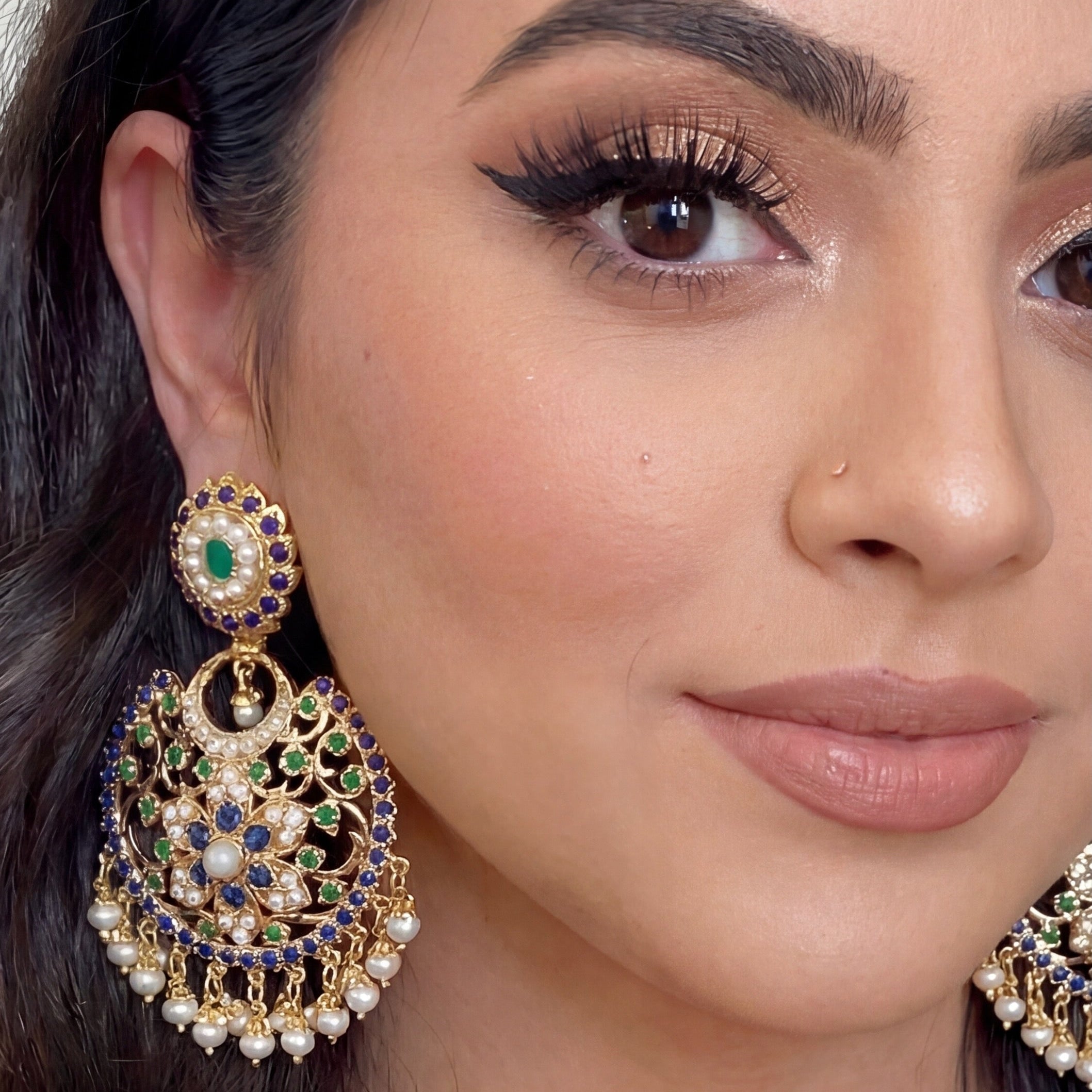 Evergreen Chandbali Earrings | Heritage Indian Jewellery | Mughal Era Jewellery | ER 428