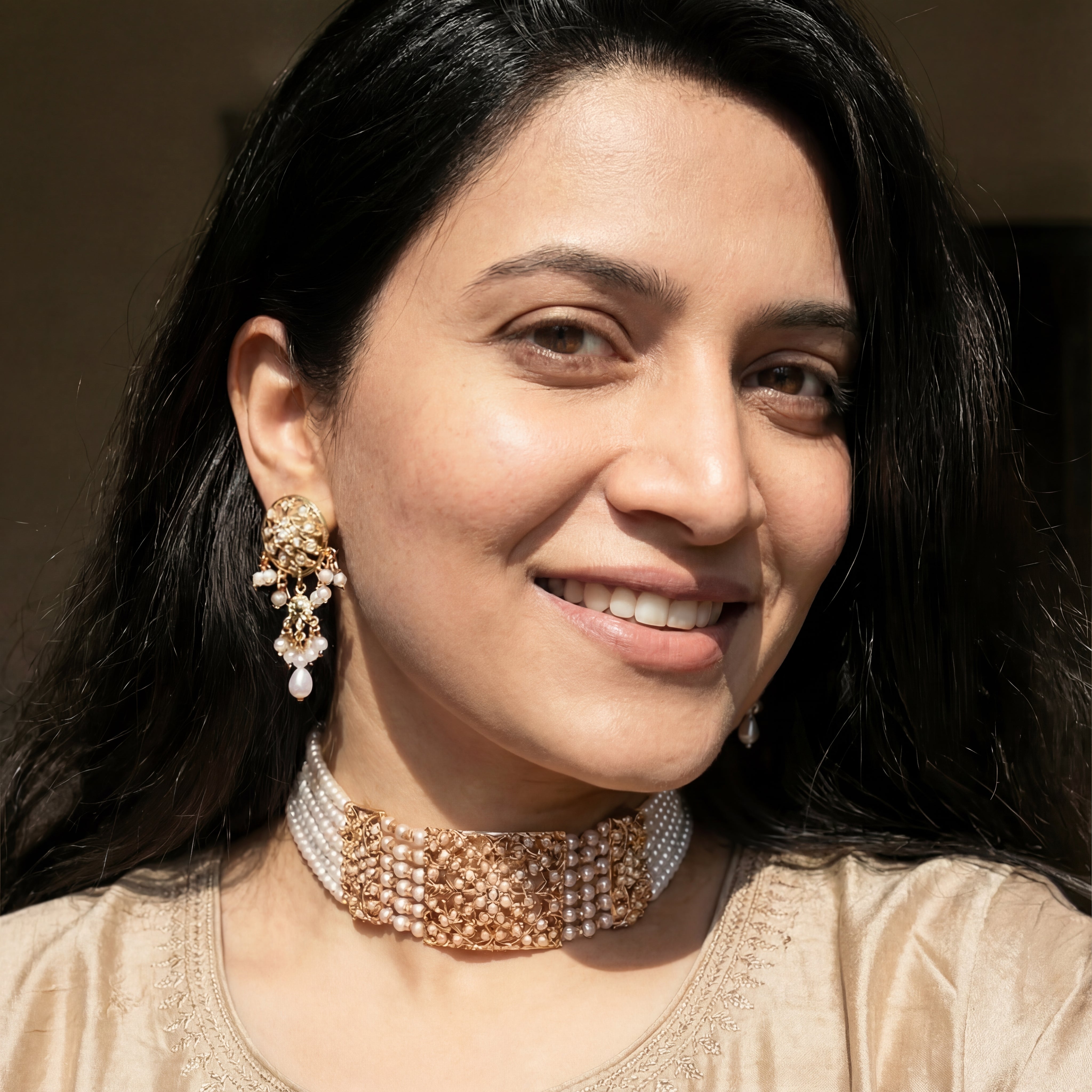 Classic Pearl Choker Set | Real Freshwater Pearls NS 428