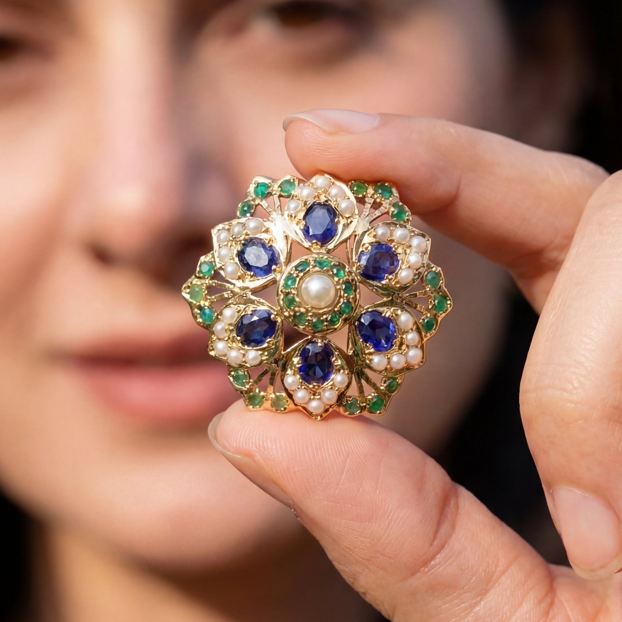 स्टर्लिंग सिल्वर ER 314 पर गोल्ड पॉलिश्ड जडाऊ स्टड इयररिंग्स