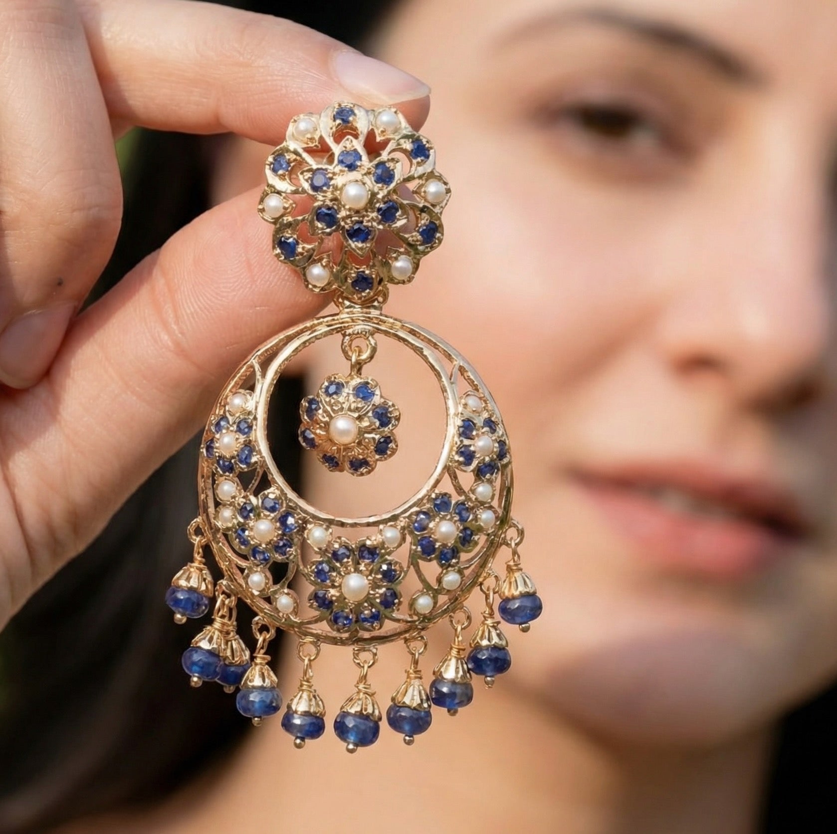 Sapphire Jewelry Sets | Gold Plated Jewellery | For Women NS 315