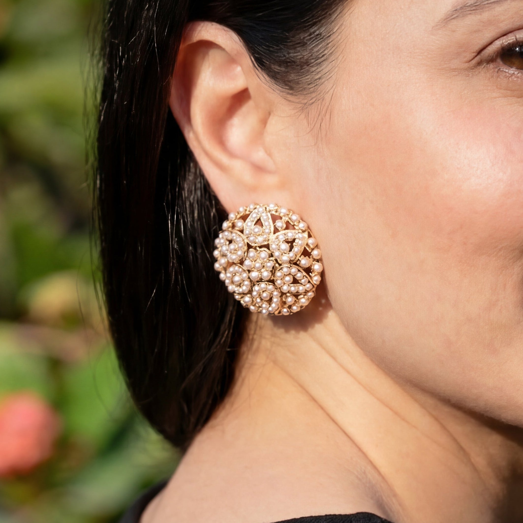 Intricate Pearl Tops | Classic Design | Freshwater Pearls & Sterling Silver ER 572