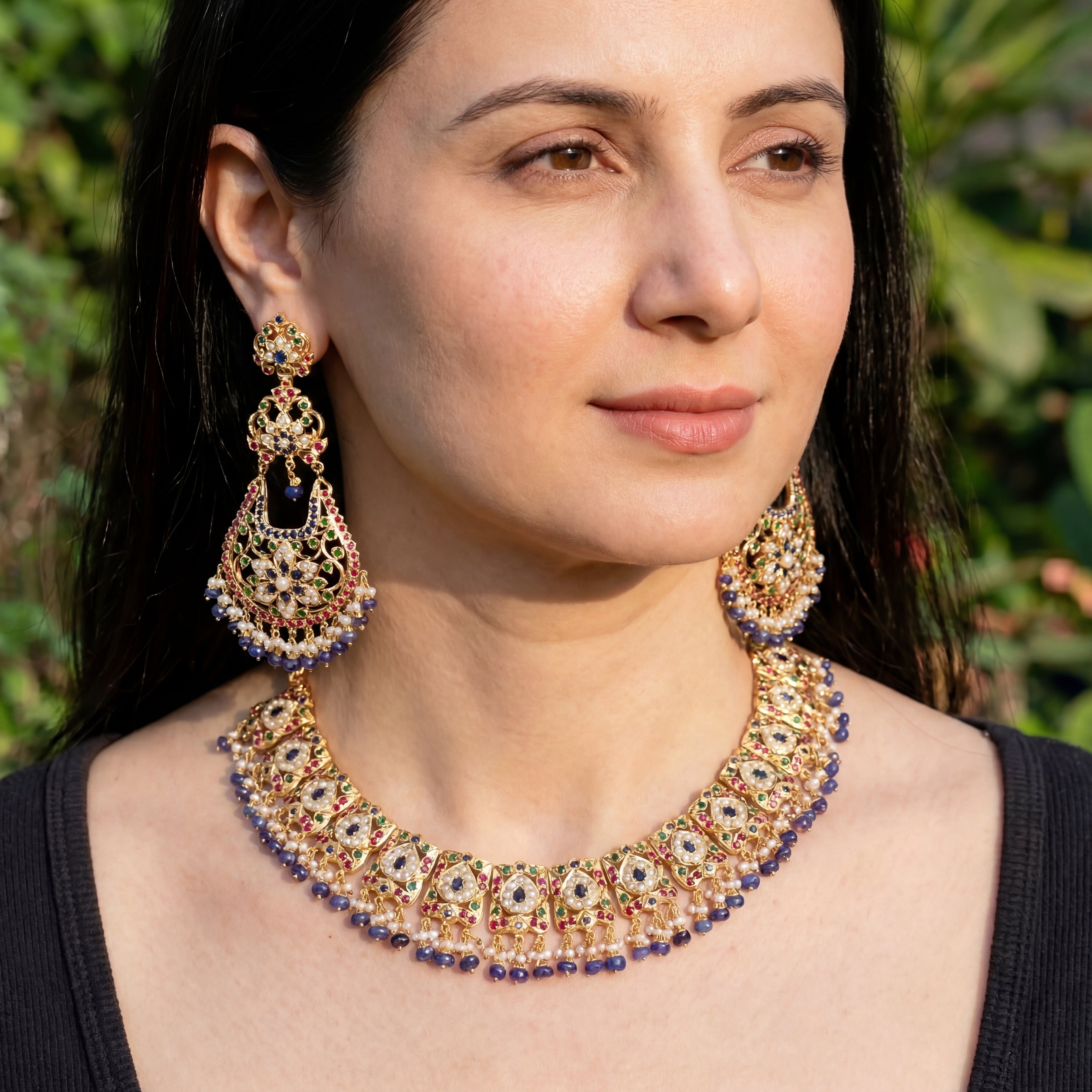 Bridal Wear Jewellery | Traditional Necklace & Statement Earrings NS 305