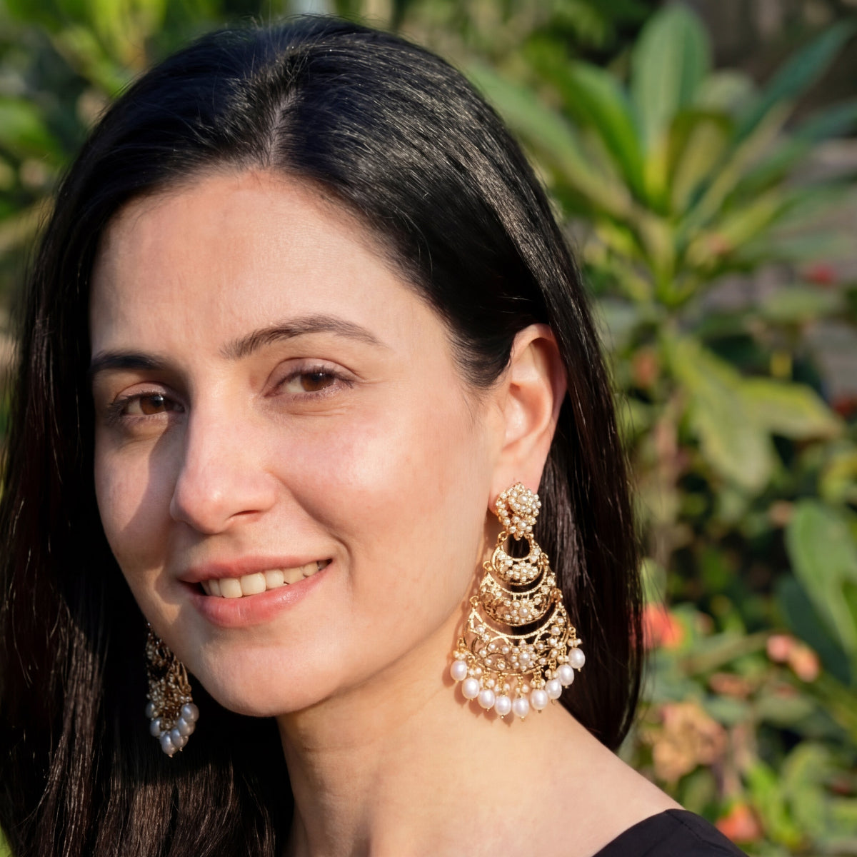 Multi Tier Pearl Earrings for Women | Authentic Freshwater Pearls on 925 Silver ER 626