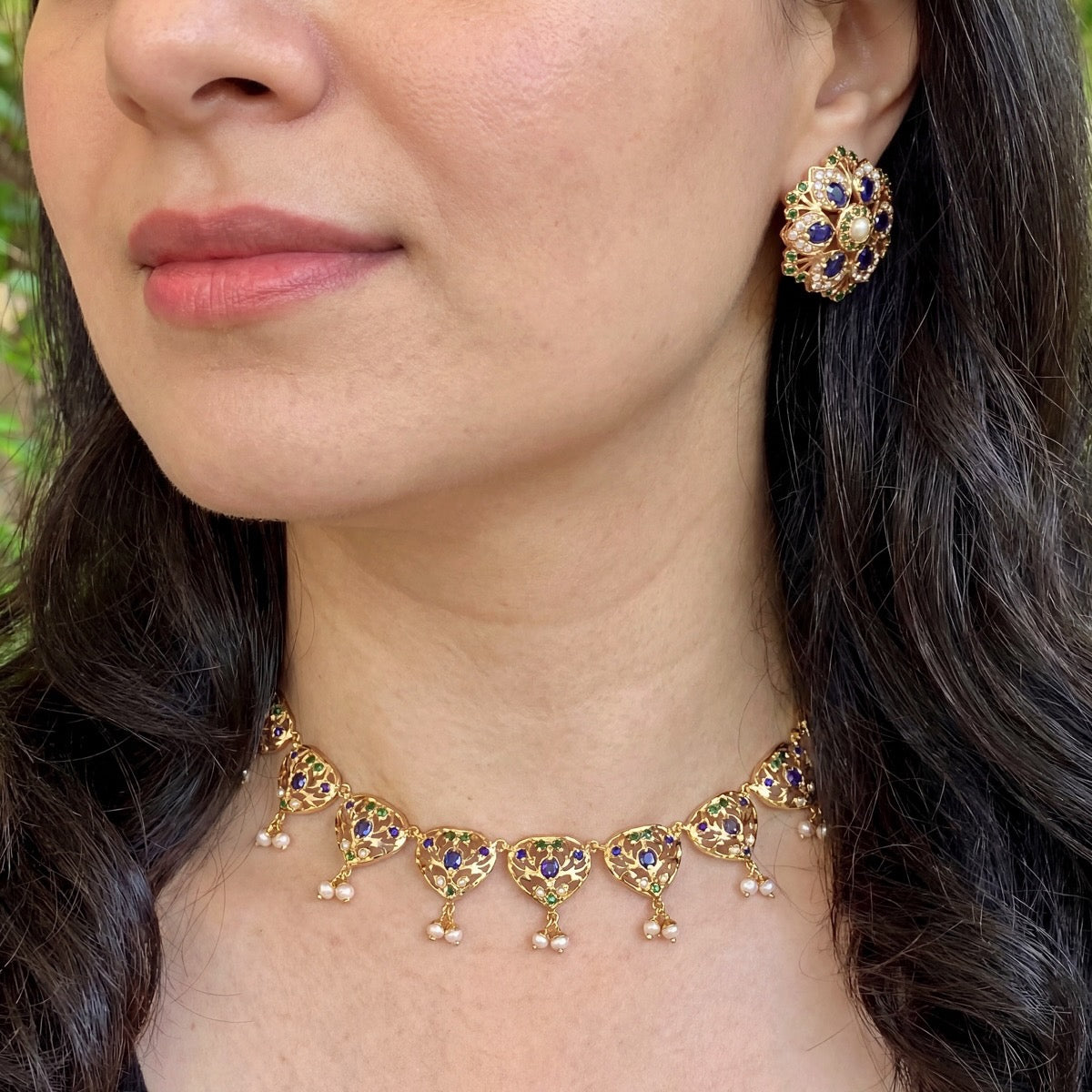 Classy & Trendy Jewellery | Sapphire Like Blue Stones | Modern Design NS 259