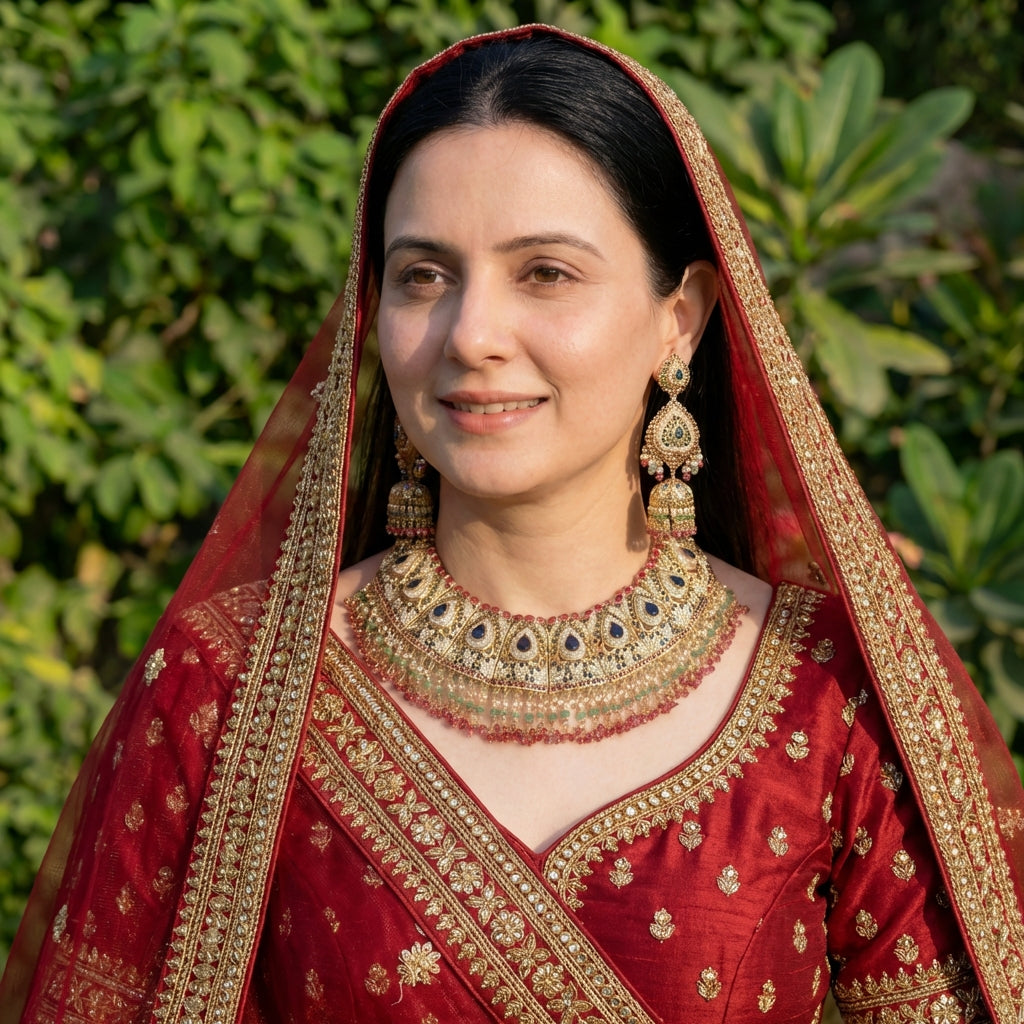 Bridal Jewellery Set | Traditional Indian Jewellery | Multicoloured Set | NS 278