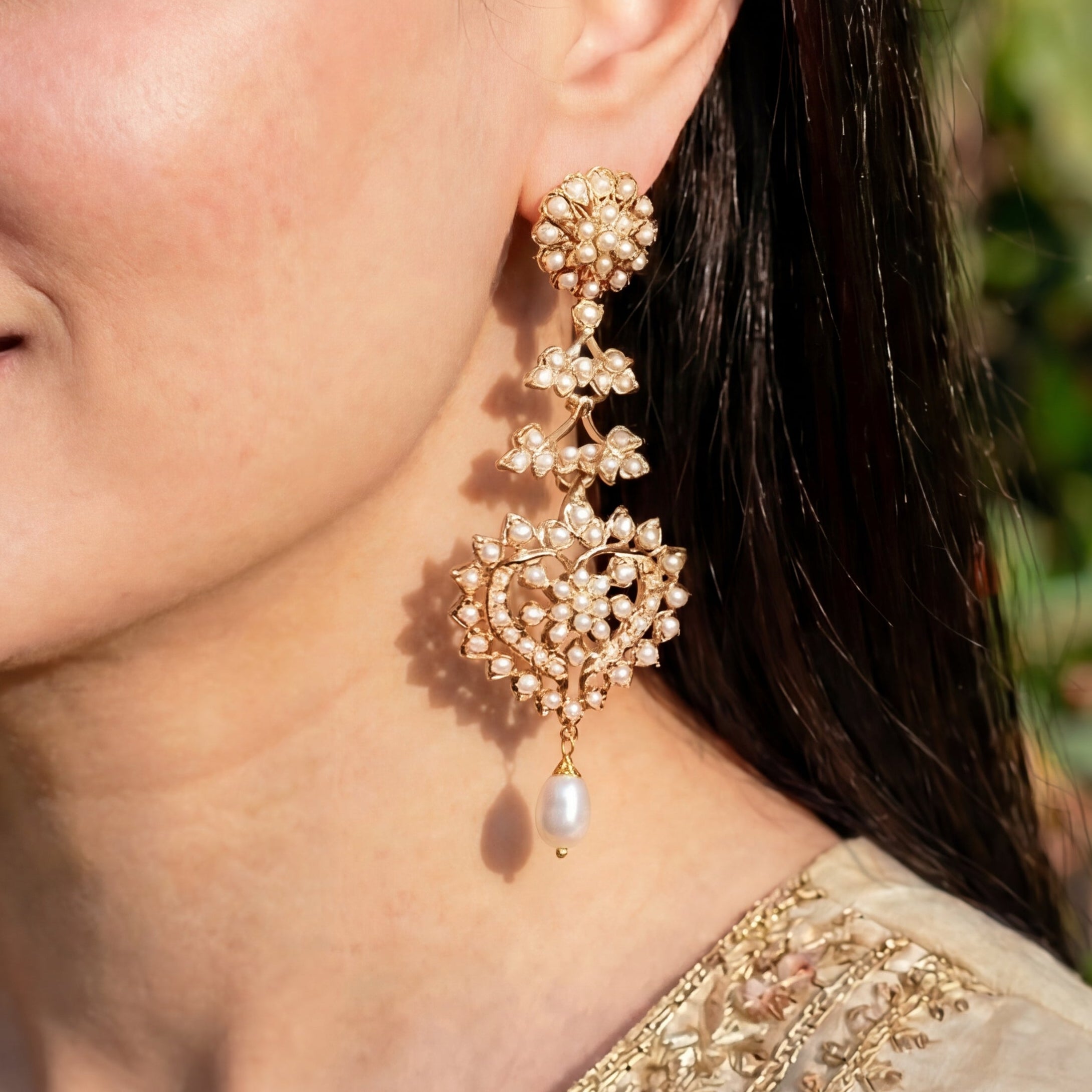 Pearl Dangle and Drop Earrings | Dainty Pearl Earrings ER 376