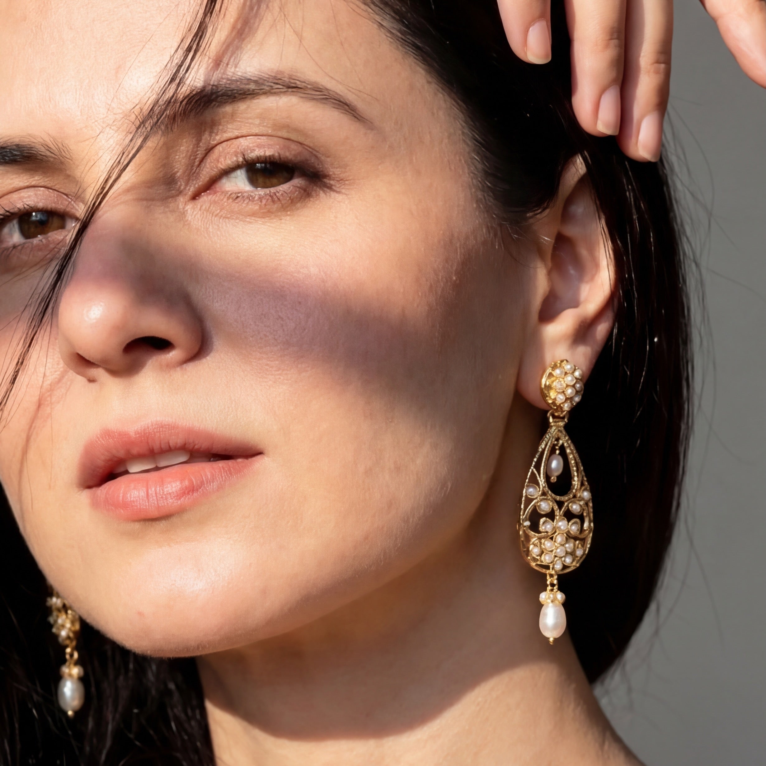 Cute Pearl Earrings | Gold Plated on Sterling Silver ER 611