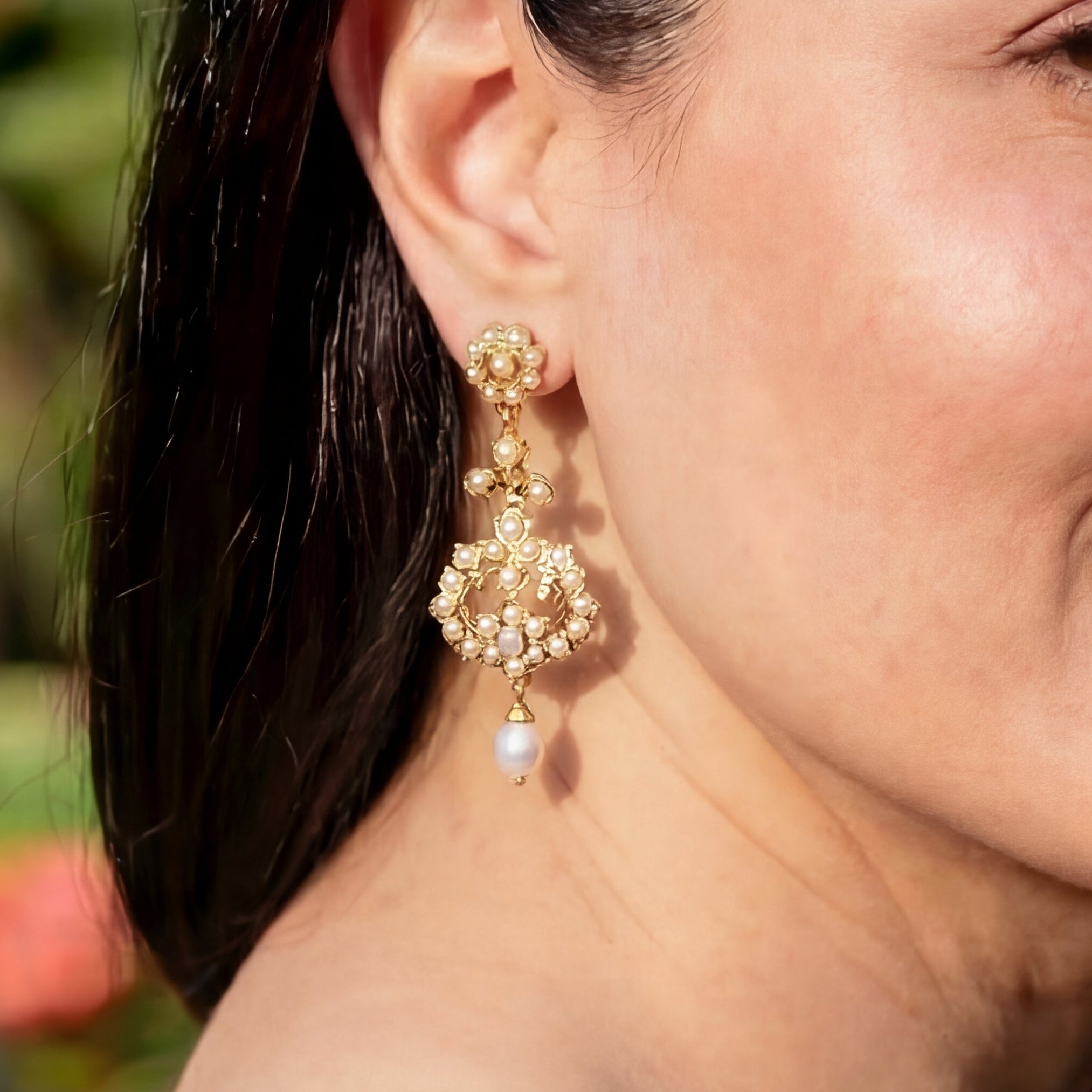 Dainty Pearl Earrings | For Girls | Light Weight Earrings ER 358