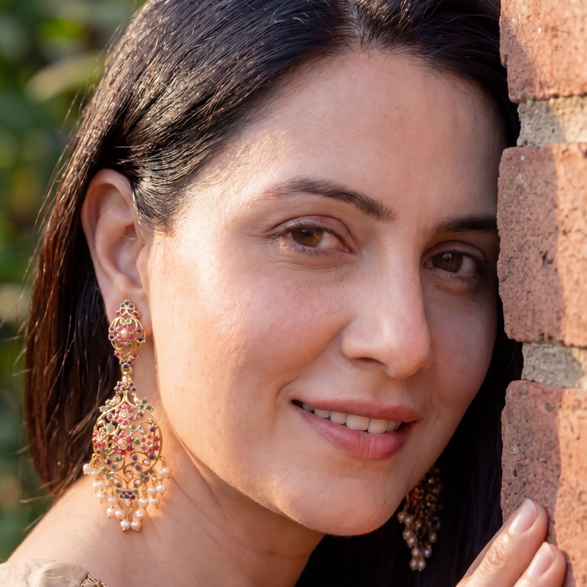 Handcrafted Victorian Earrings in Gold Plated Silver | ER 436