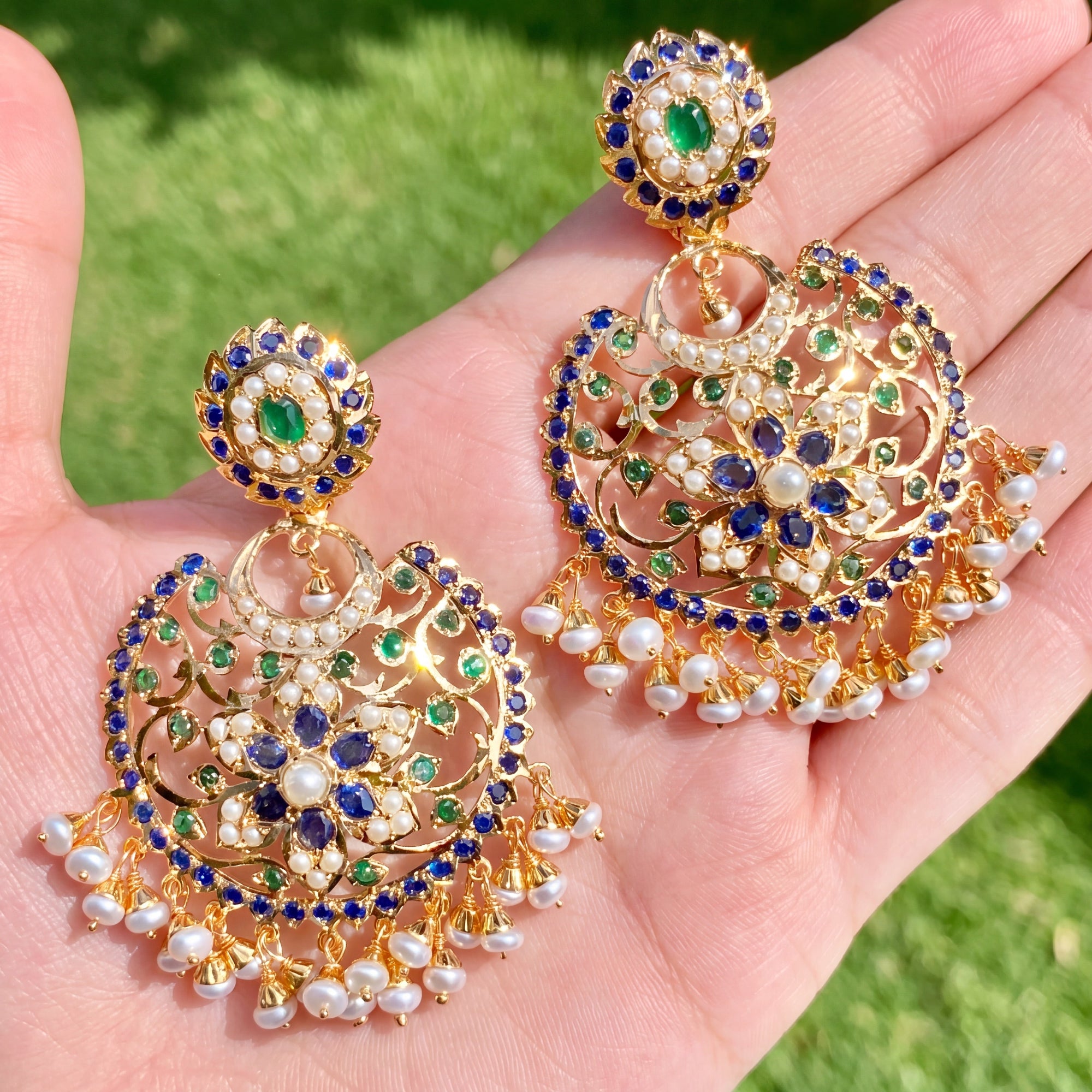 Evergreen Chandbali Earrings | Heritage Indian Jewellery | Mughal Era Jewellery | ER 428
