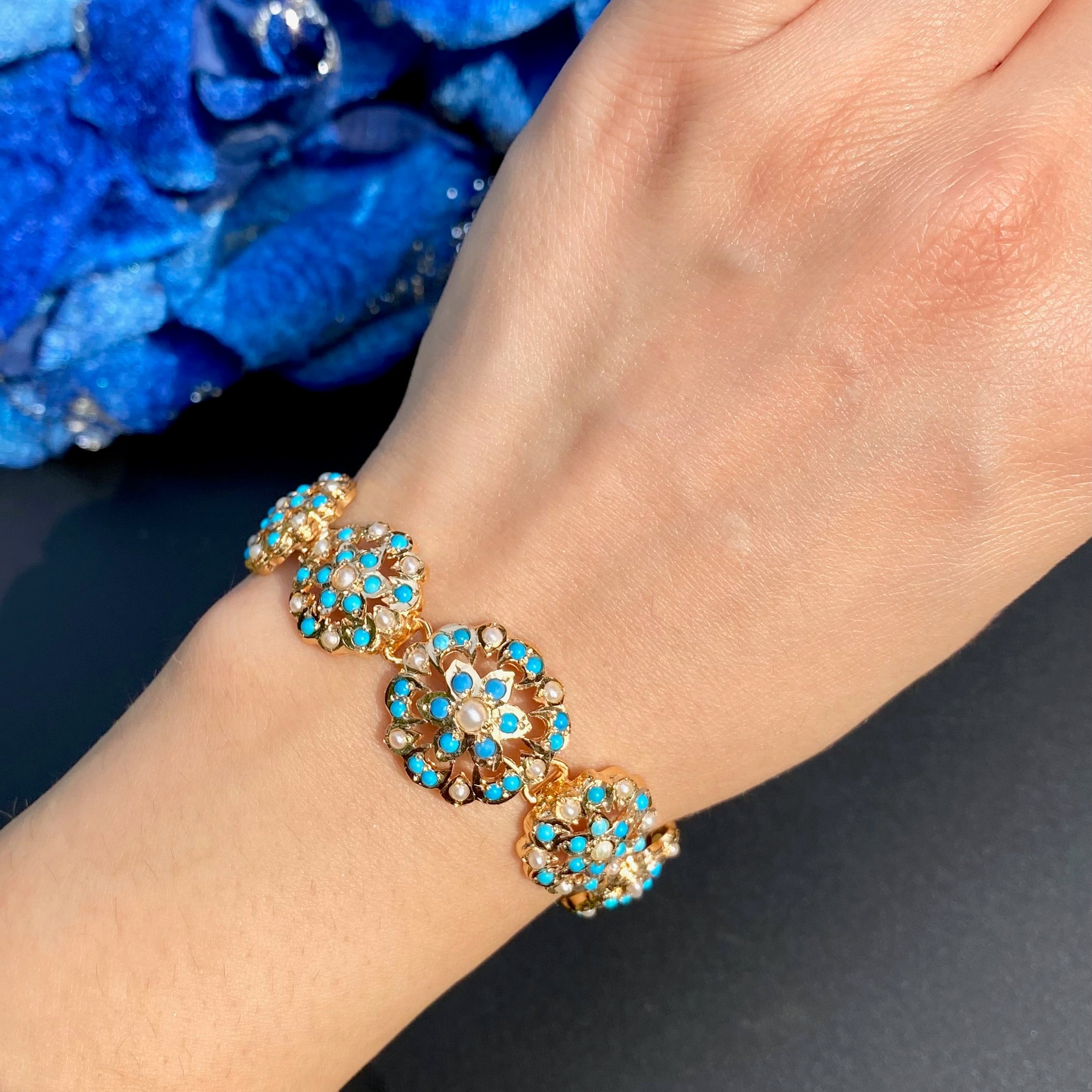 feroza bracelet gold plated