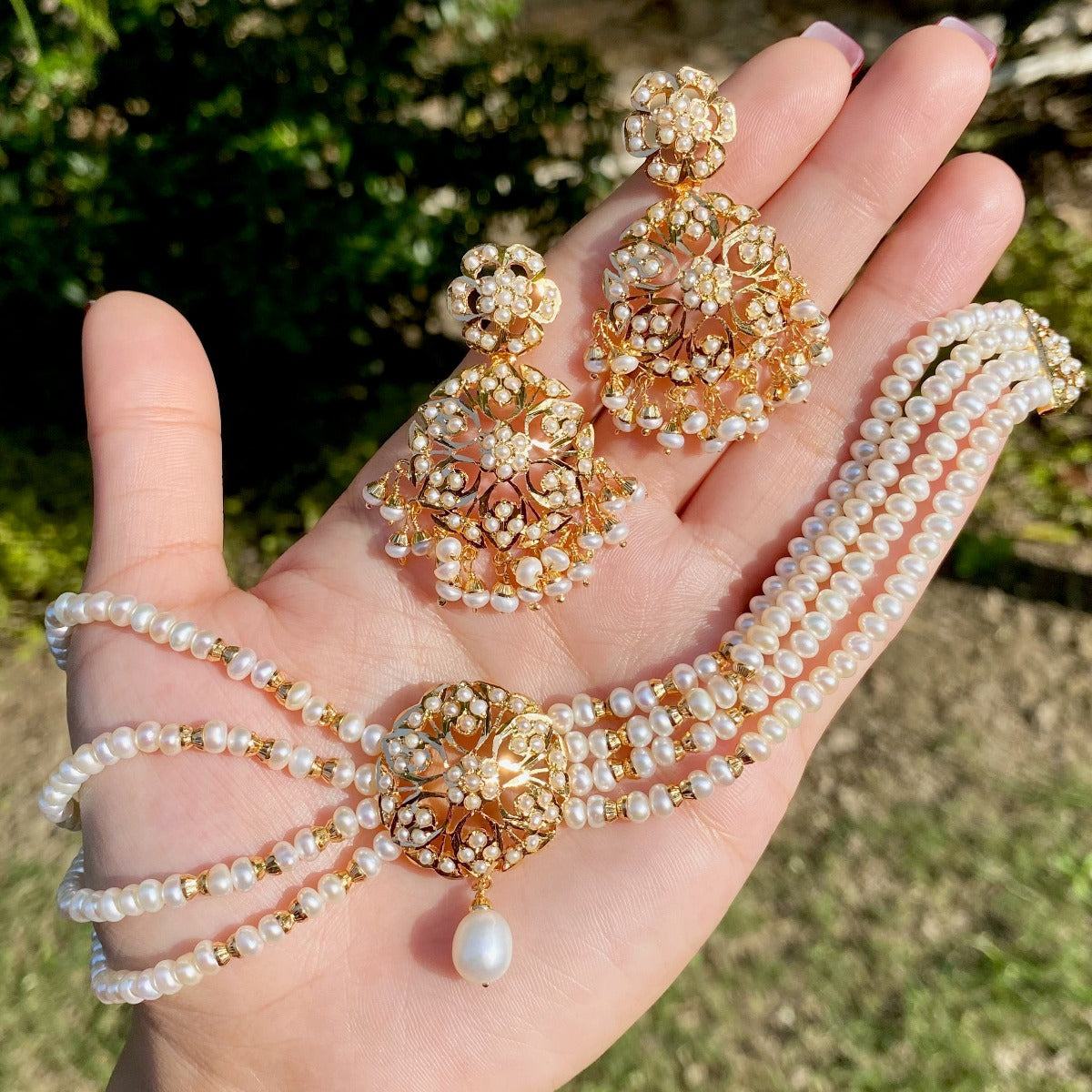 pearl choker set