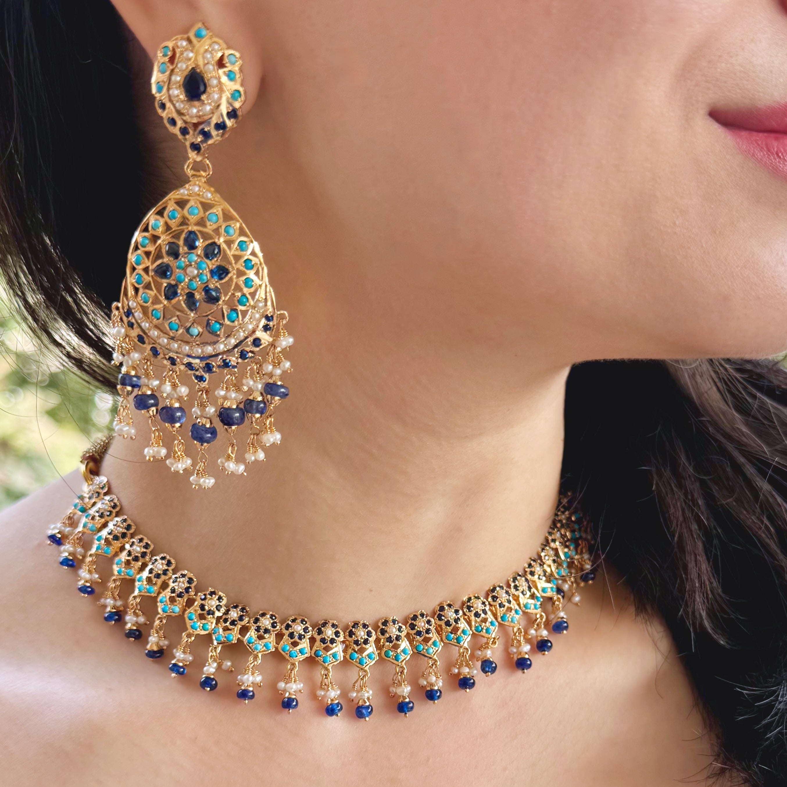latest jadau necklace set design