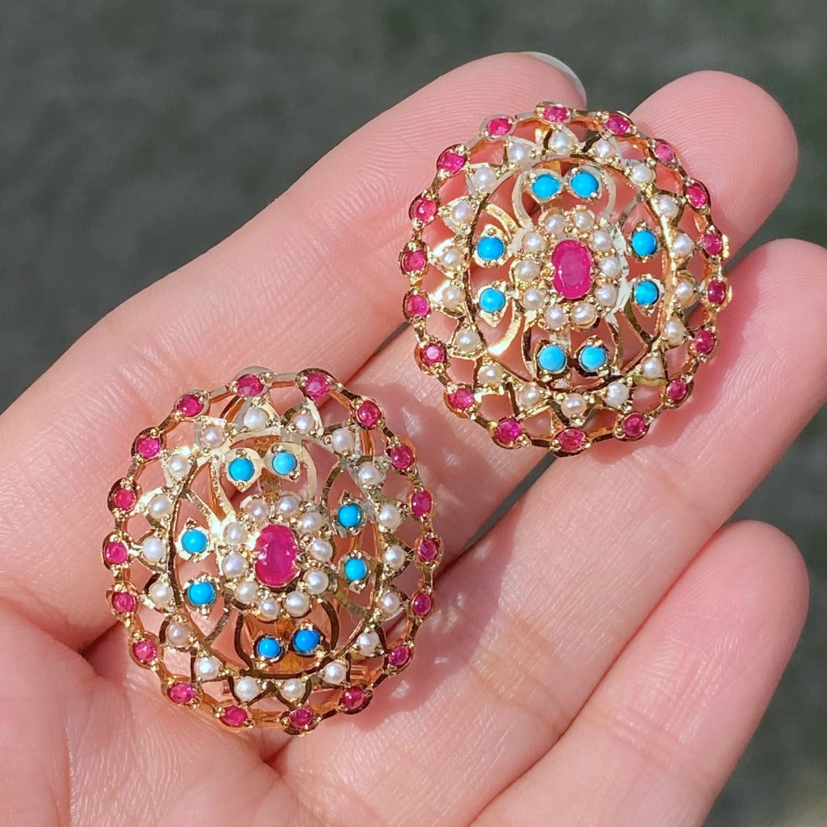 turquoise stud earrings