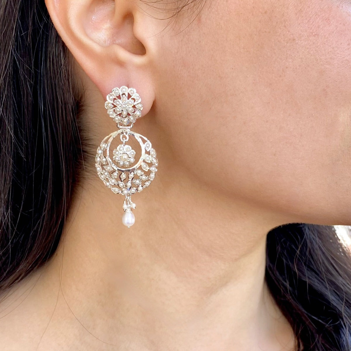 dainty chandbali earrings for girls