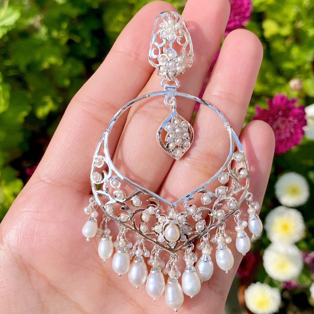 modern silver earrings design
