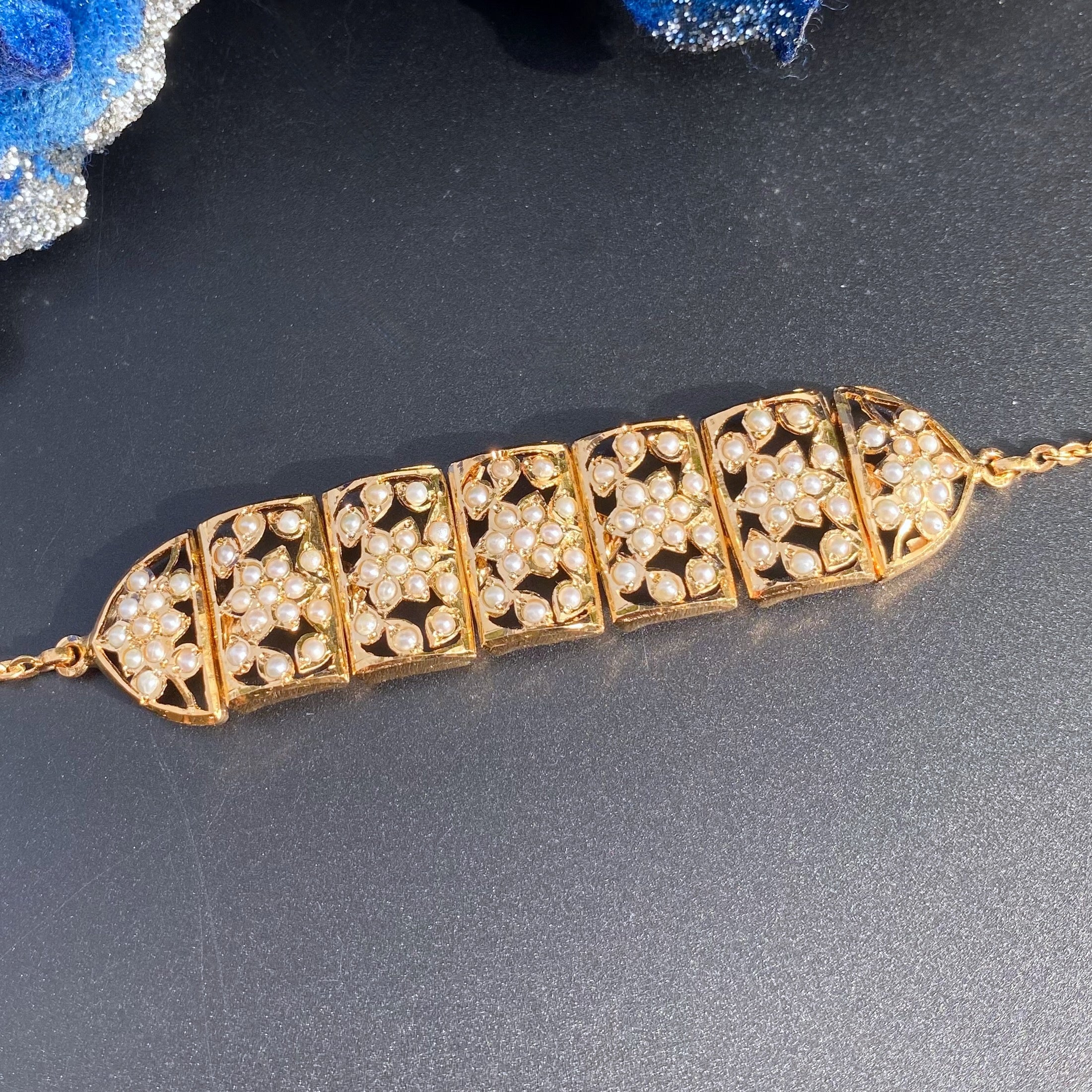 Single Pearl Bracelet for Women | Gold Plated Sterling Silver BG 142