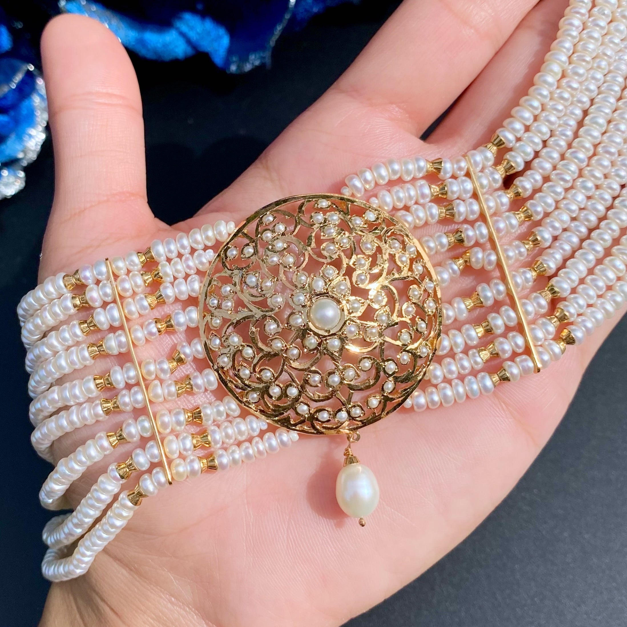 Pearl Choker Set for Women | Affordable Indian Handmade Jewelry NS 427