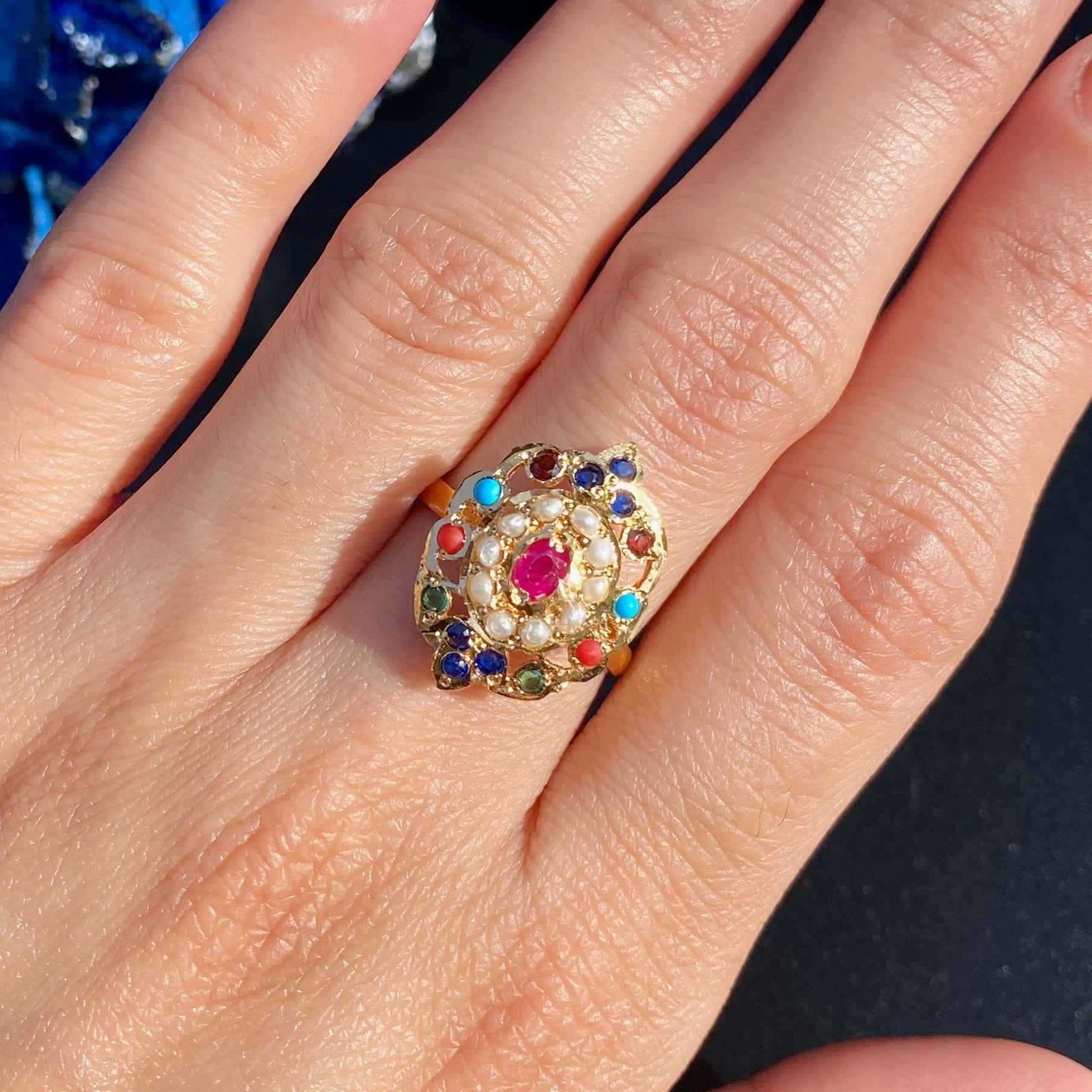 Gold Plated Jadau Ladies' Ring BLR 005