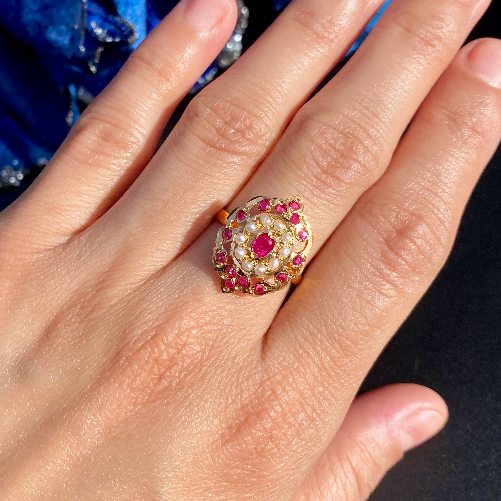 Gold Plated Immitation Finger Ring For Women BLR 008