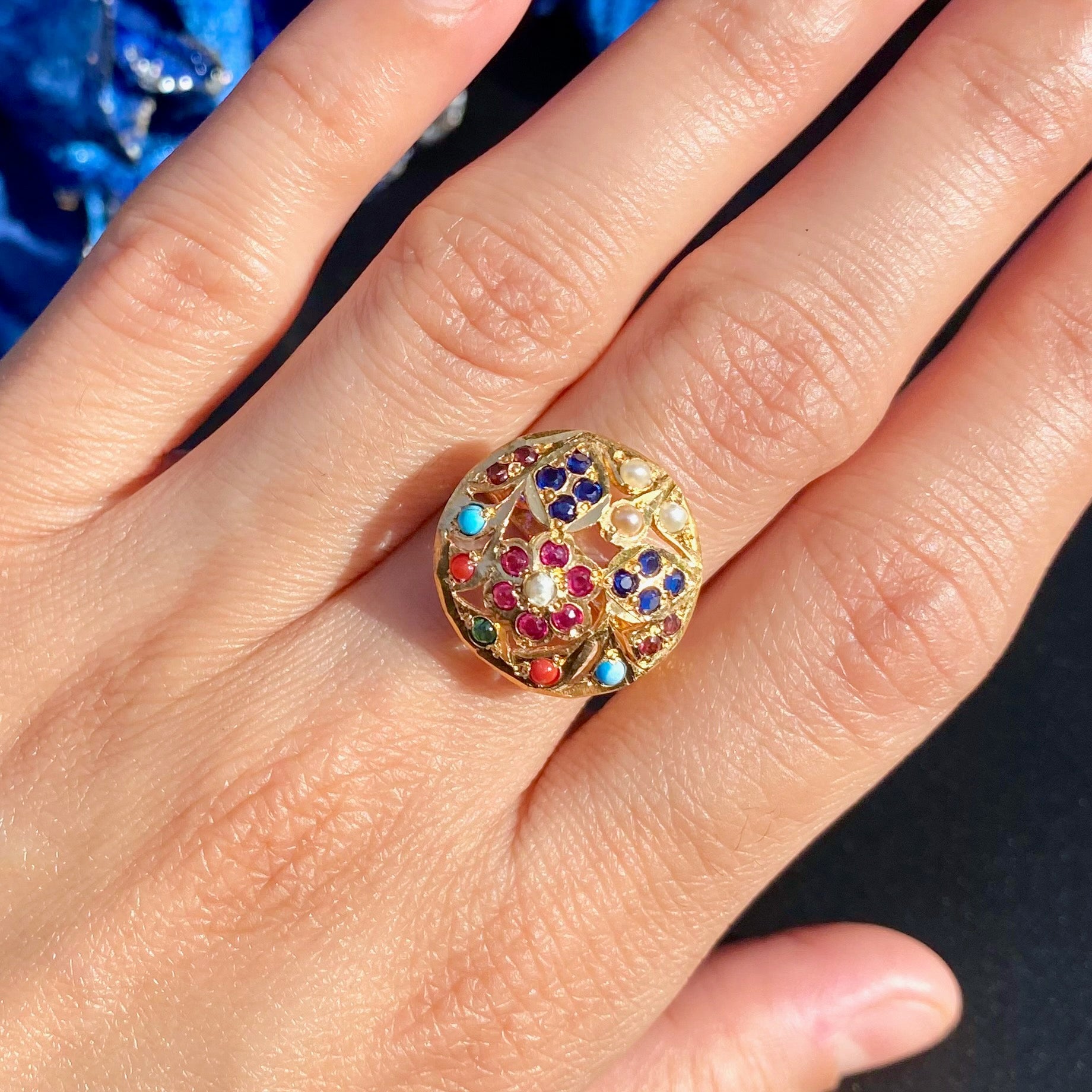 Cute Gold Plated Finger Ring For Women BLR 017