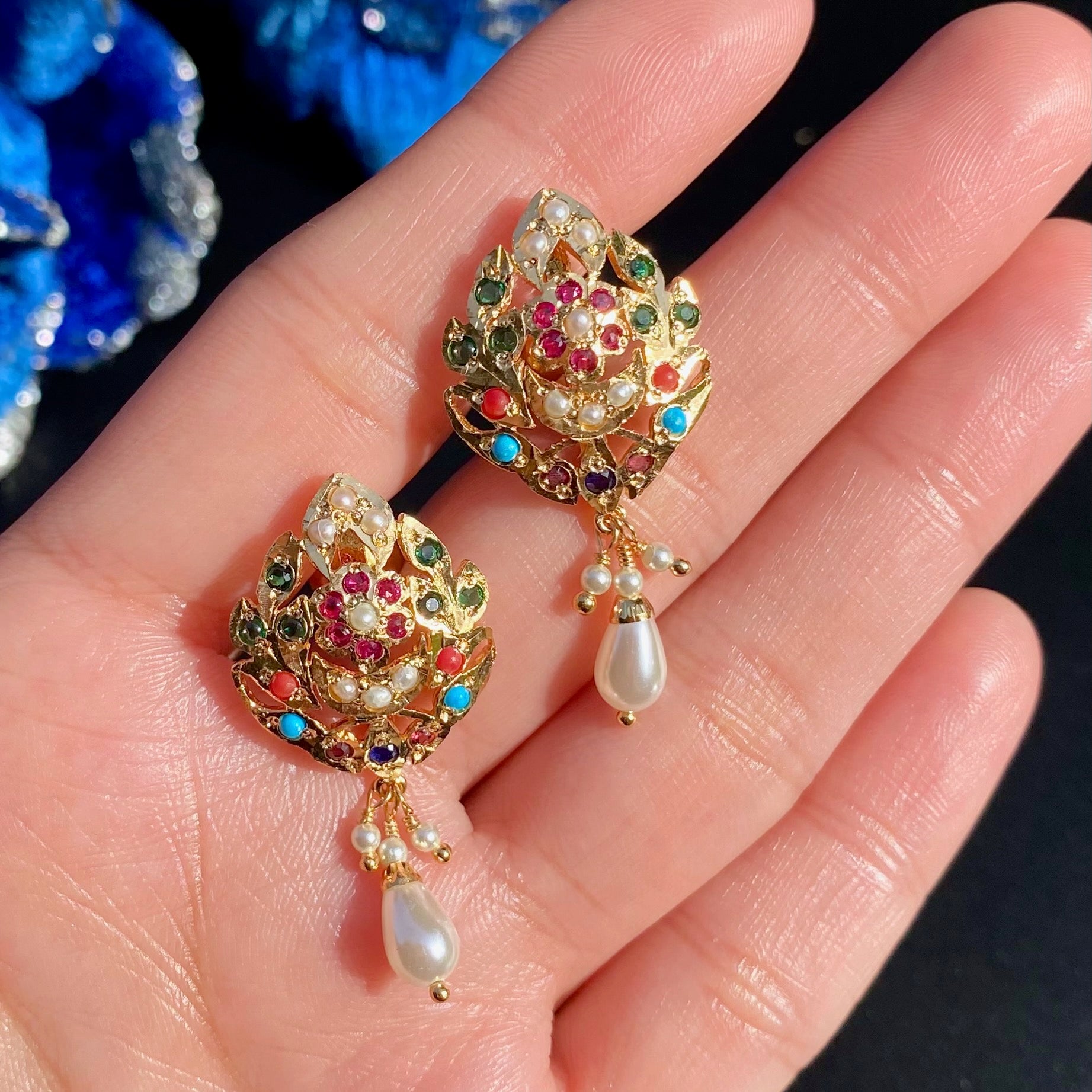 Gold Plated Stud Earrings For Women BER 028