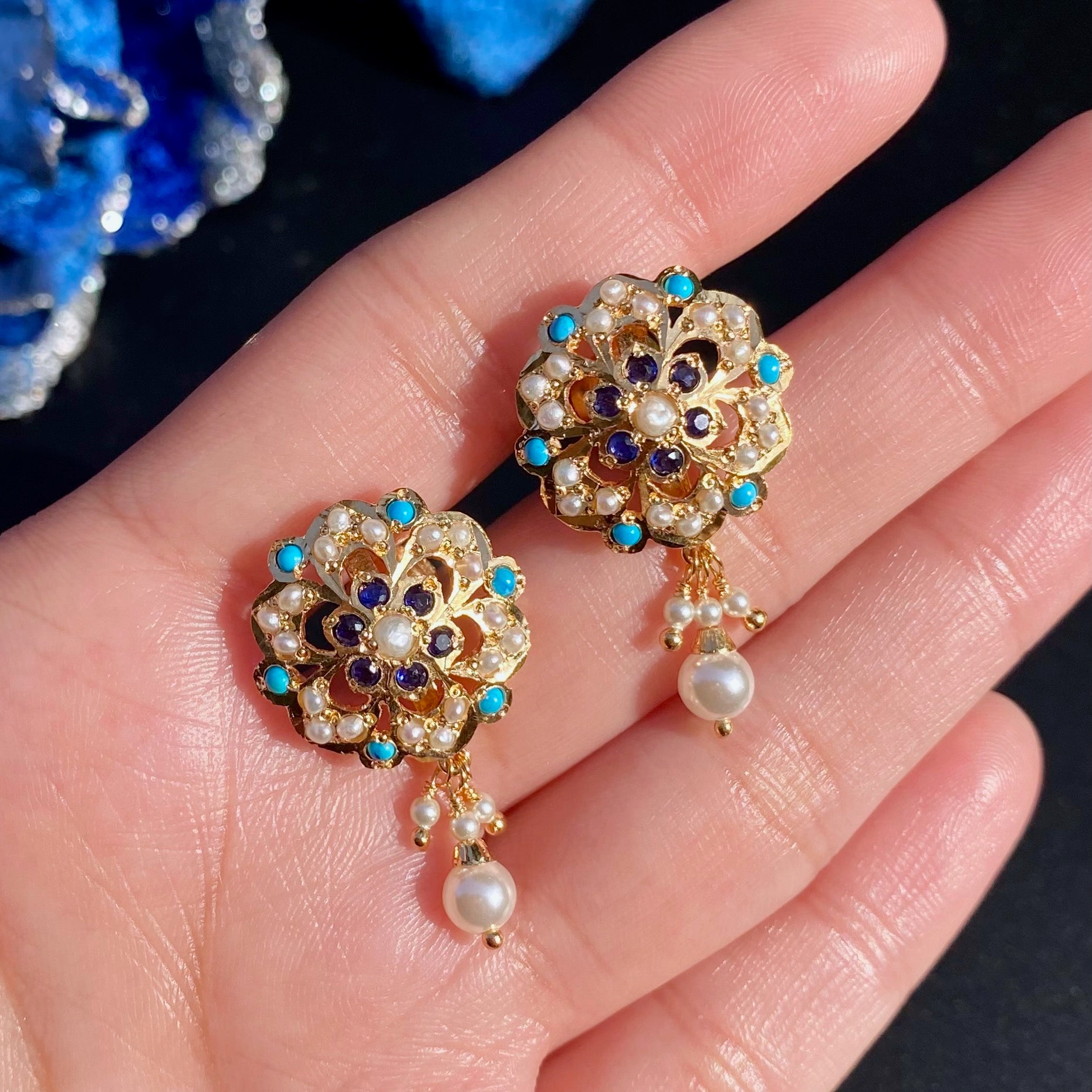 Gold Plated Stud Earrings For Women BER 036