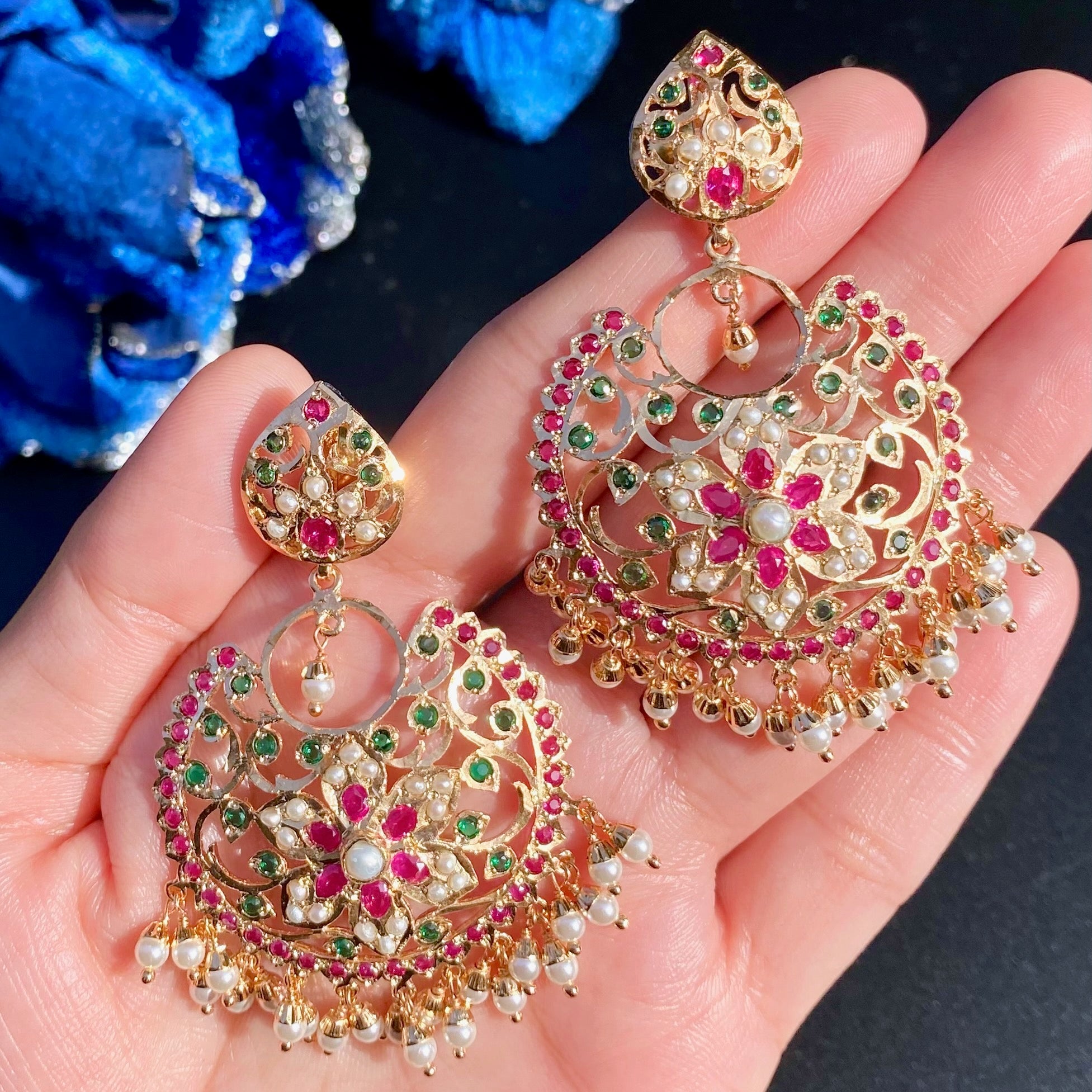 Gold Plated Chandbalis For Women BER 033