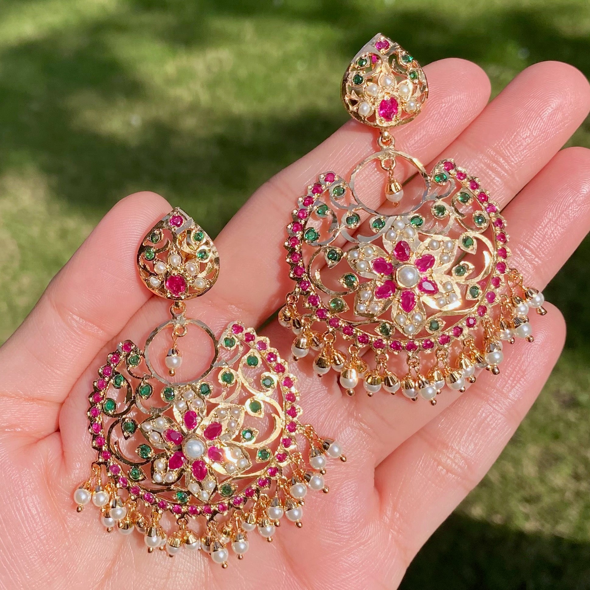 Gold Plated Chandbalis For Women BER 033