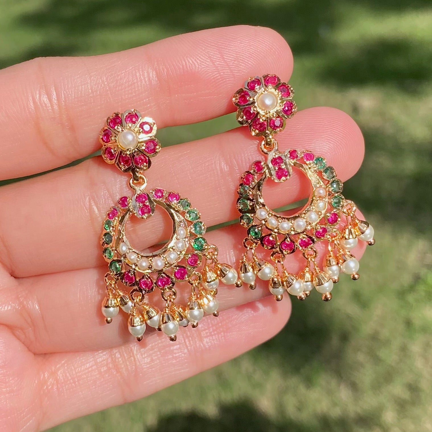 Gold Plated Chandbalis For Women BER 044