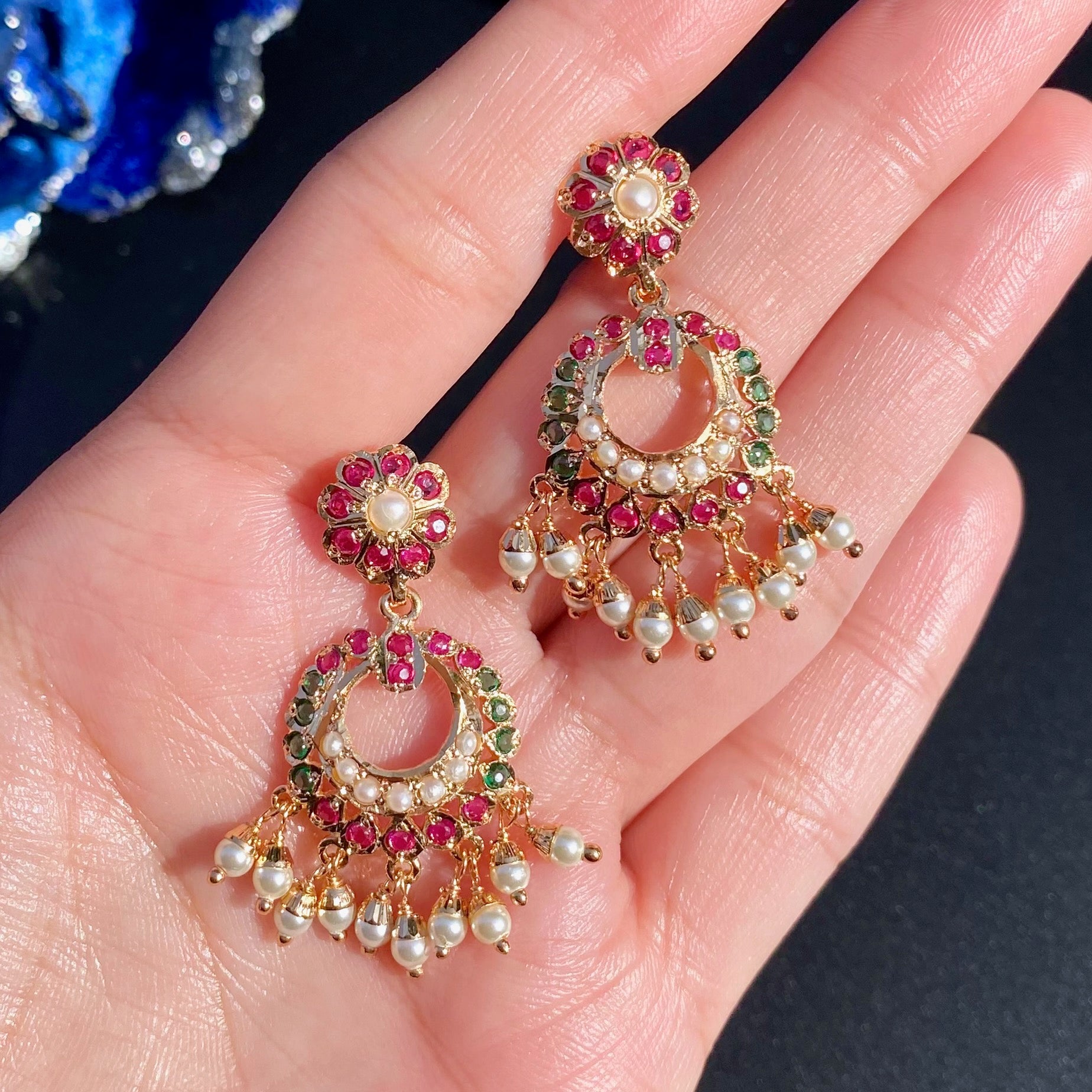 Gold Plated Chandbalis For Women BER 044