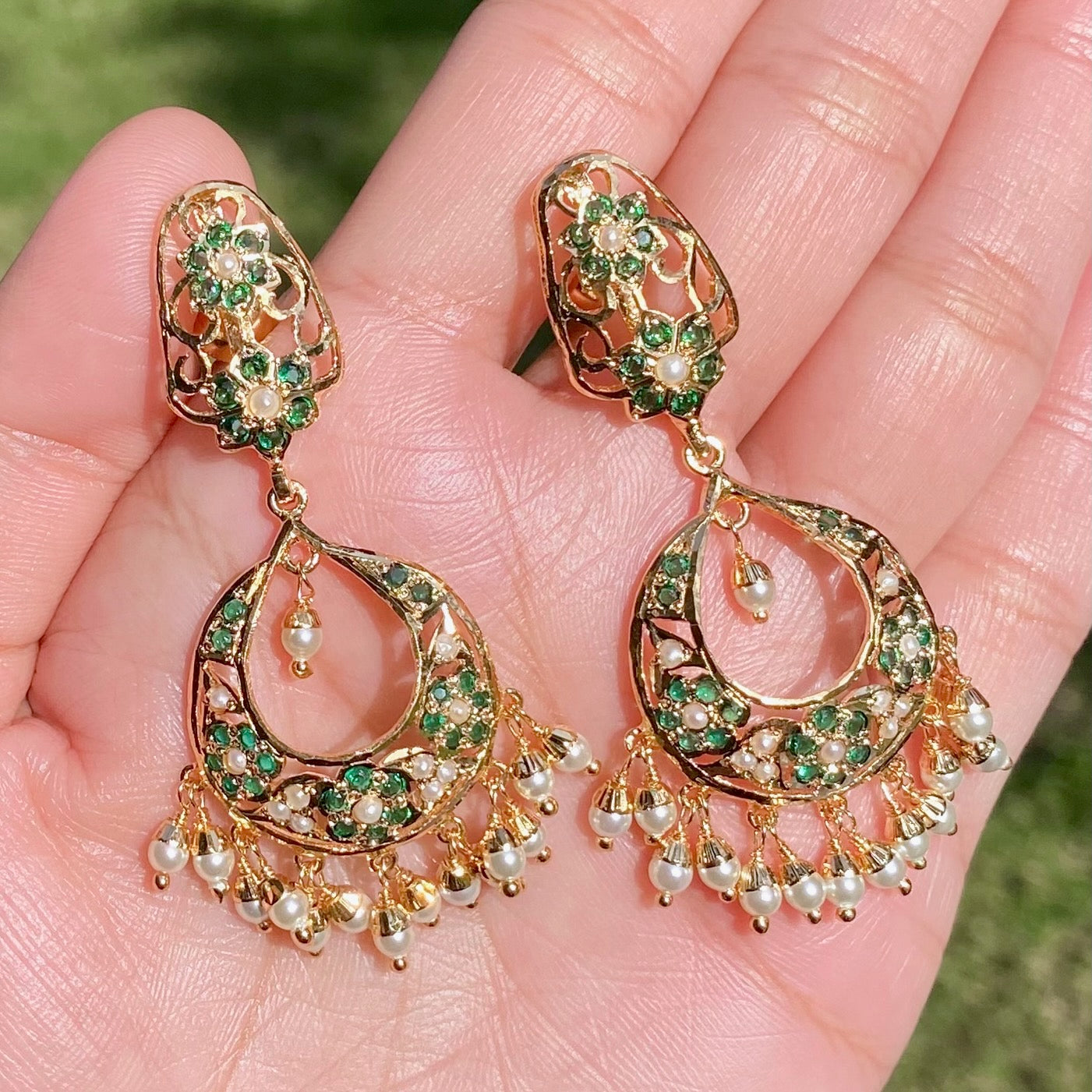 Gold Plated Chandbalis For Women BER 034