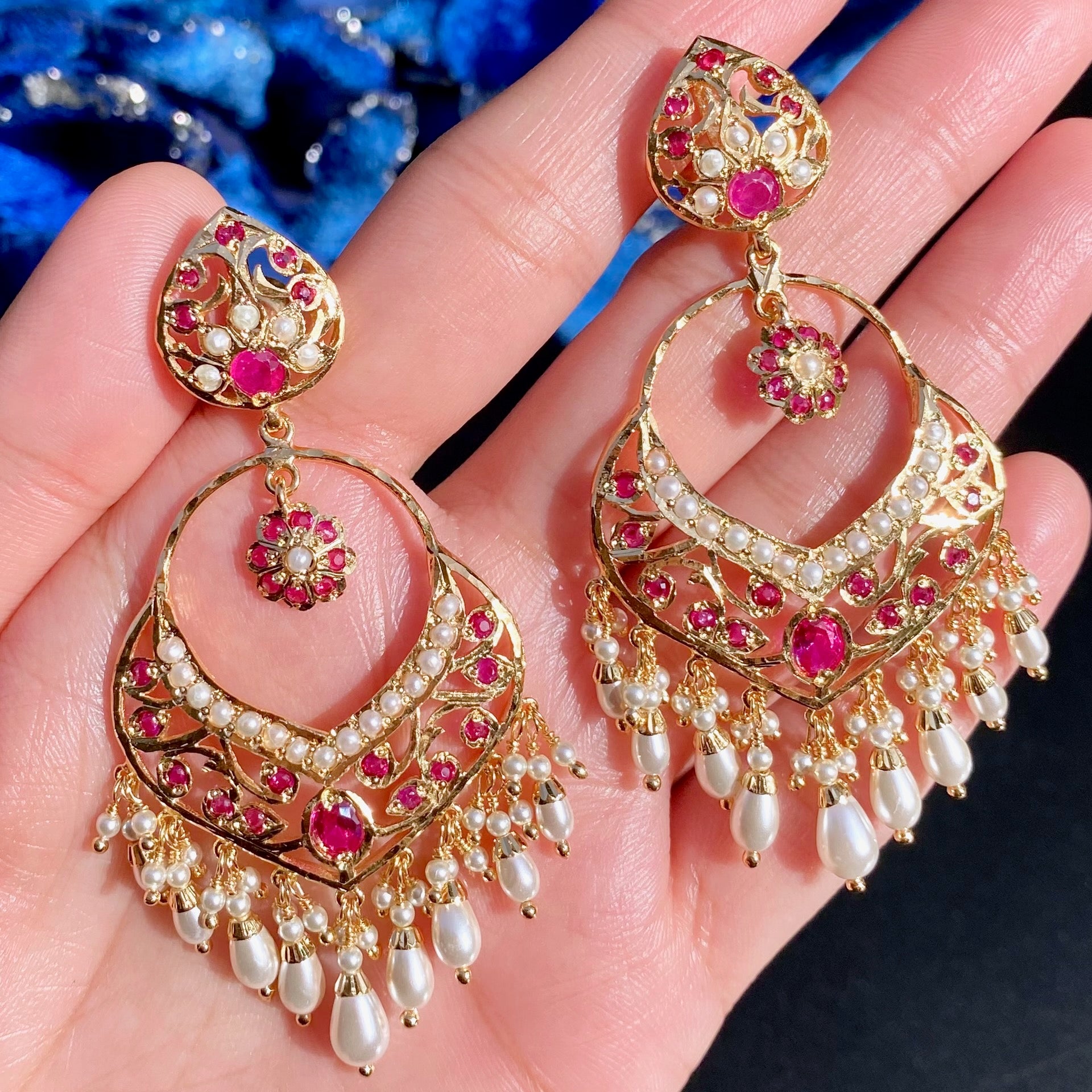 Gold Plated Chandbalis For Women BER 050