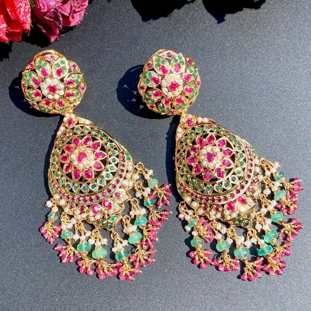 gold plated bridal earrings