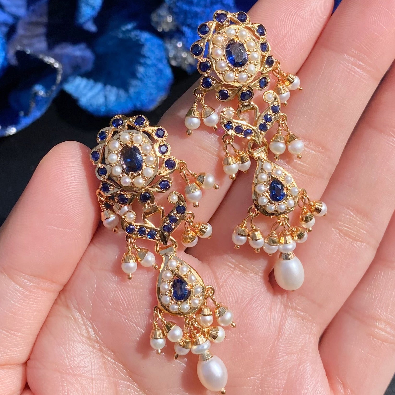 Premium Gold Plated Jadau Choker Set | Sterling Silver Base NS 436