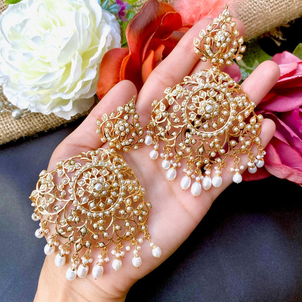 full size jadau earrings