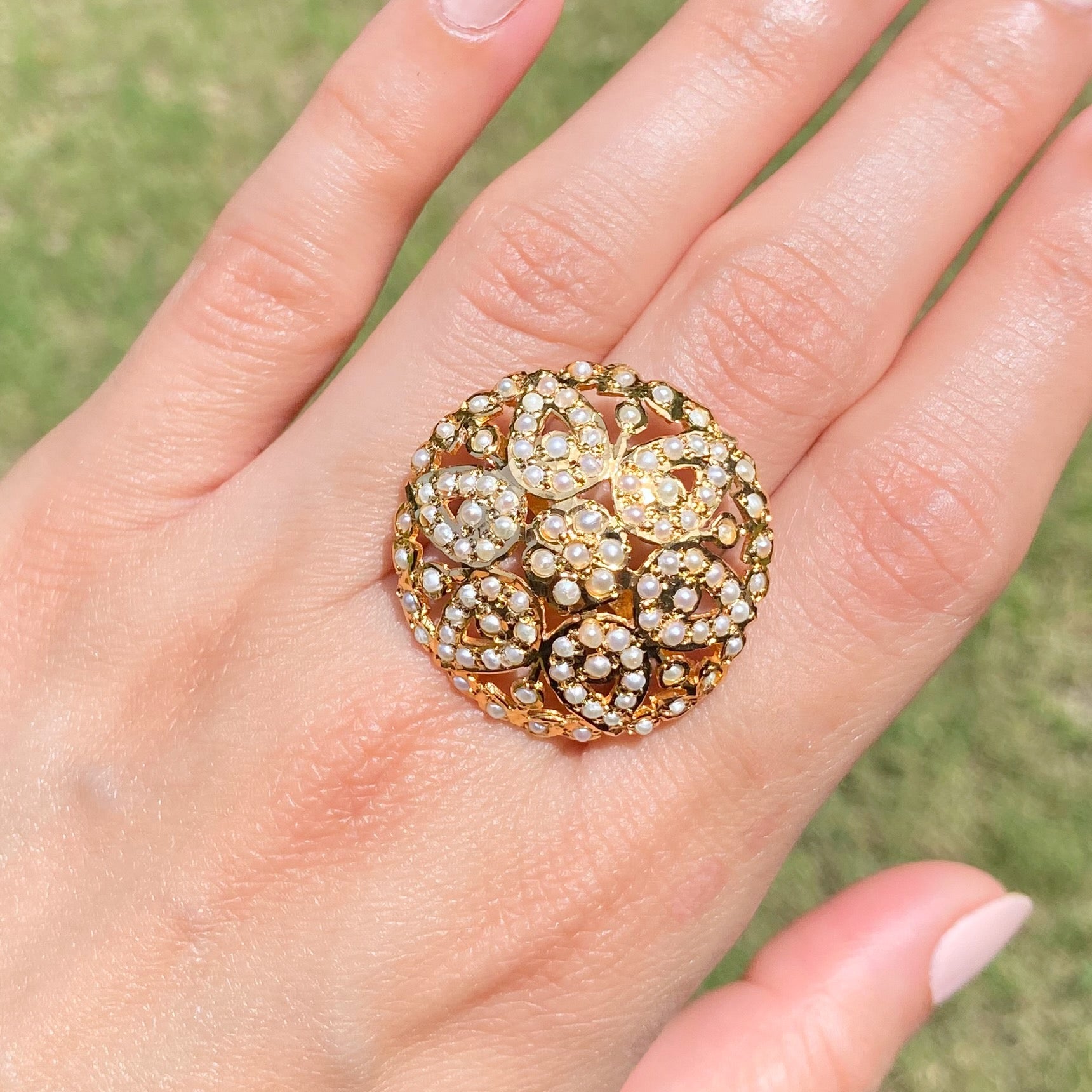 gold plated silver ring