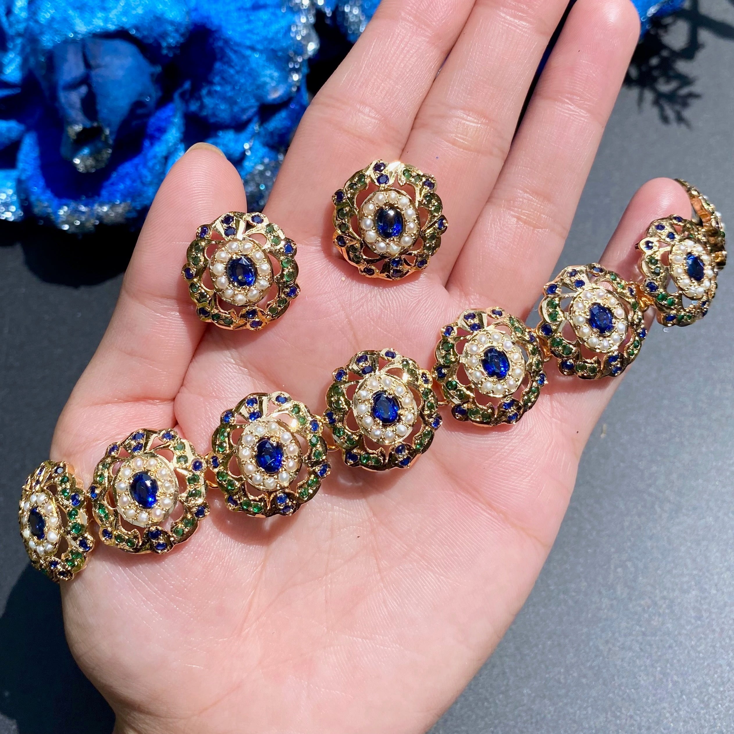 jadau choker gold plated silver base