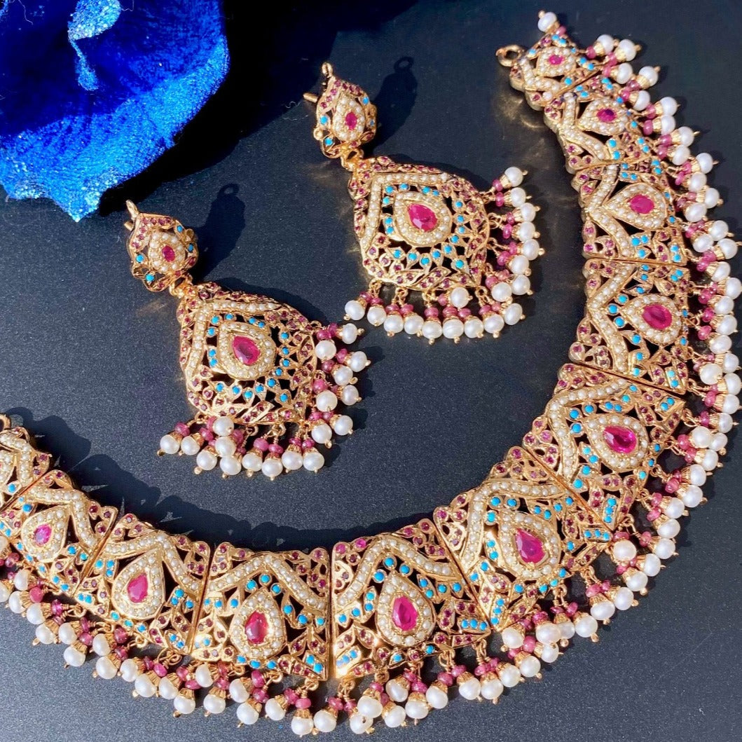 ruby turquoise and pearl jewelry