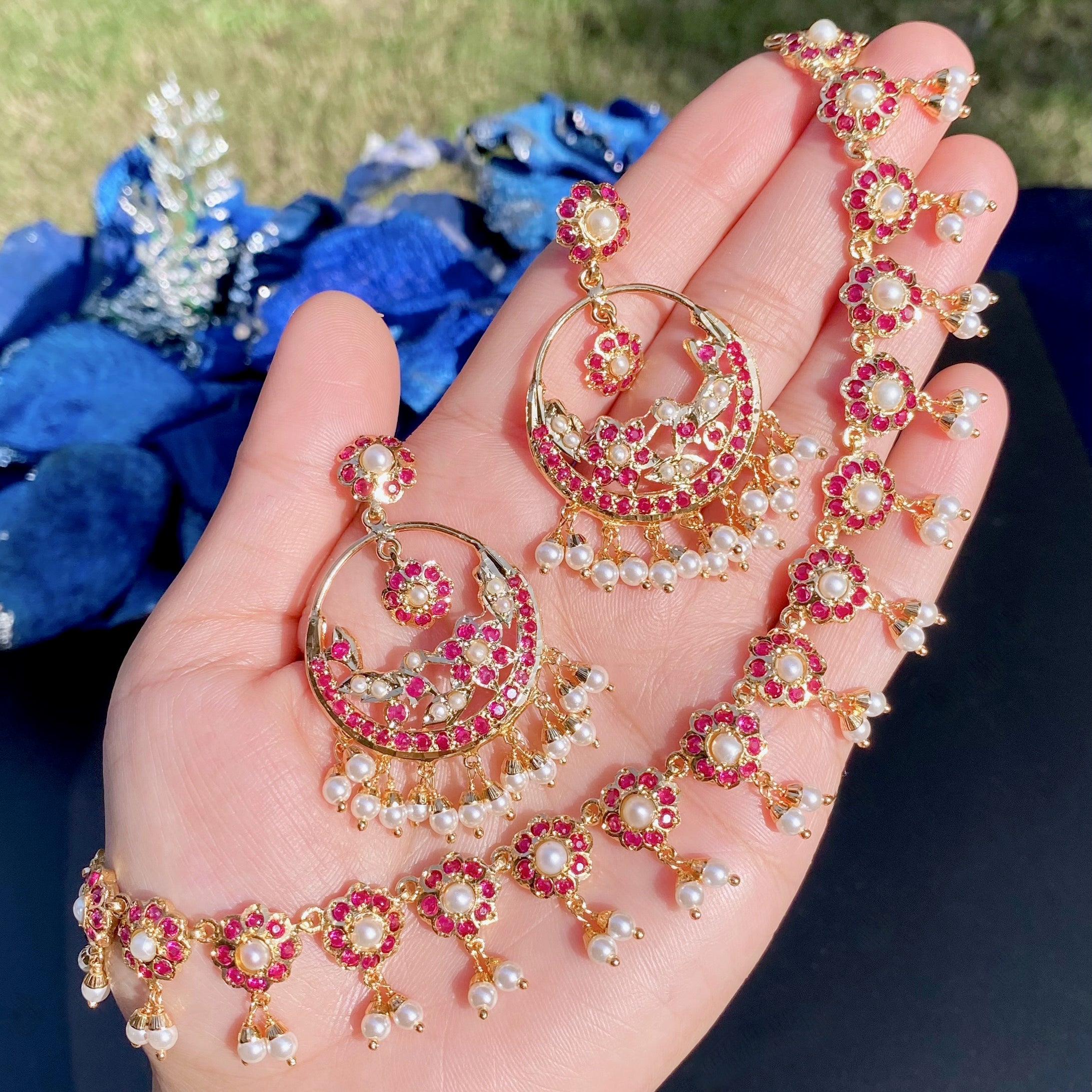 Immitation Jadau Necklace Set BNS 001